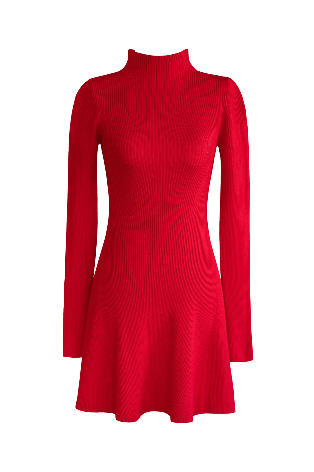 Lucy Red Mock Neck Dress
