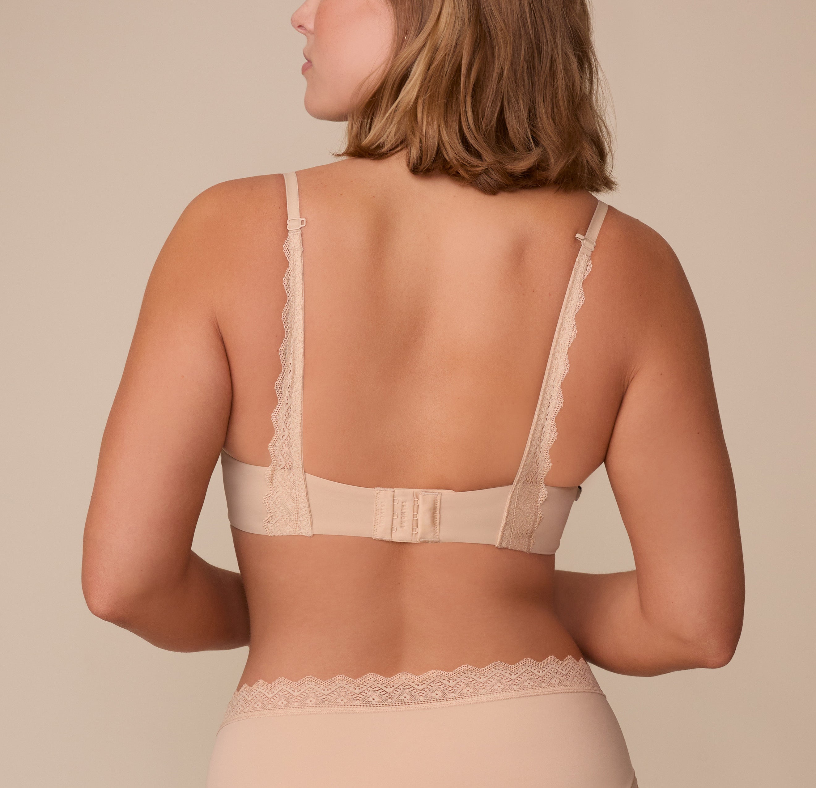 Base Lace T-Shirt Bra - Beige