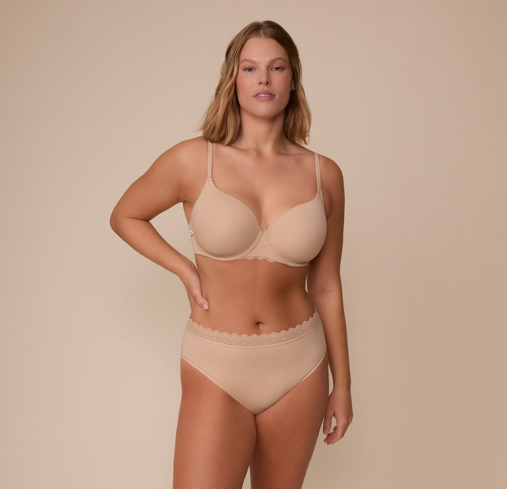 Base Lace T-Shirt Bra - Beige
