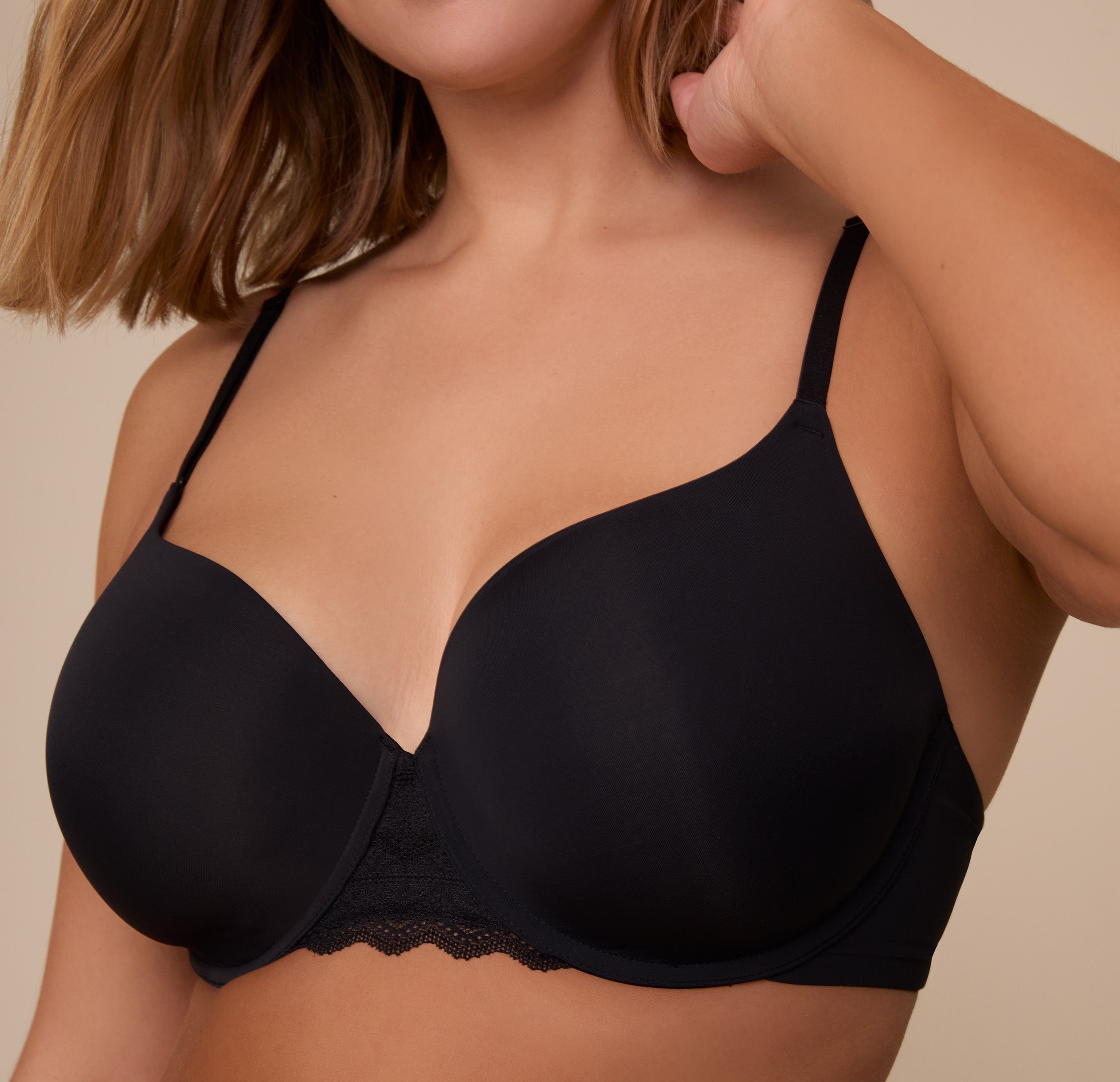 Base Lace T-Shirt Bra - Black