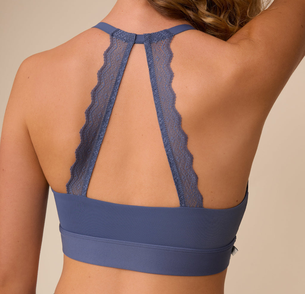 Bliss Lace Halterneck Bralette - Twilight