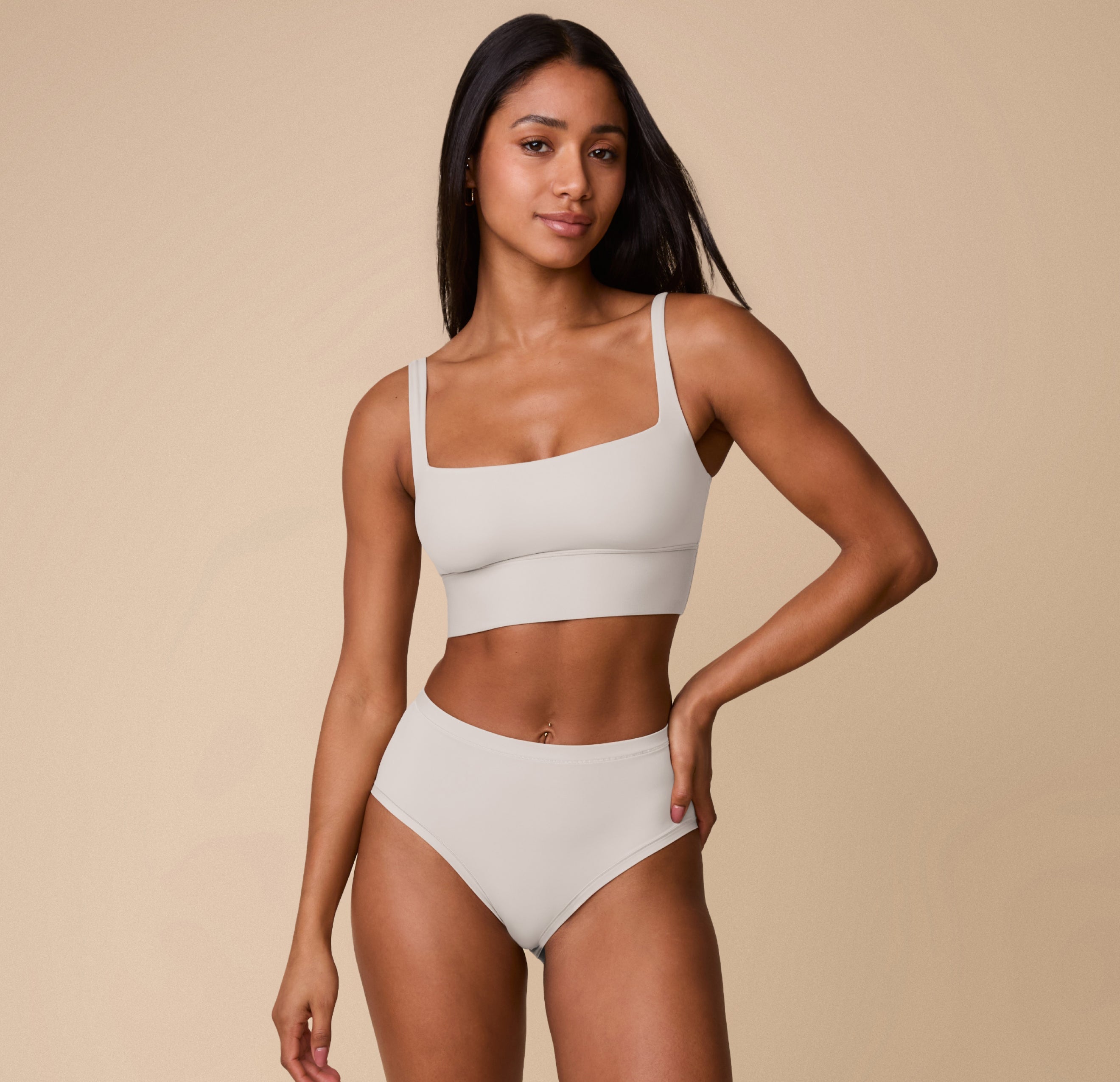 Bliss Square Neck Bralette - Frost