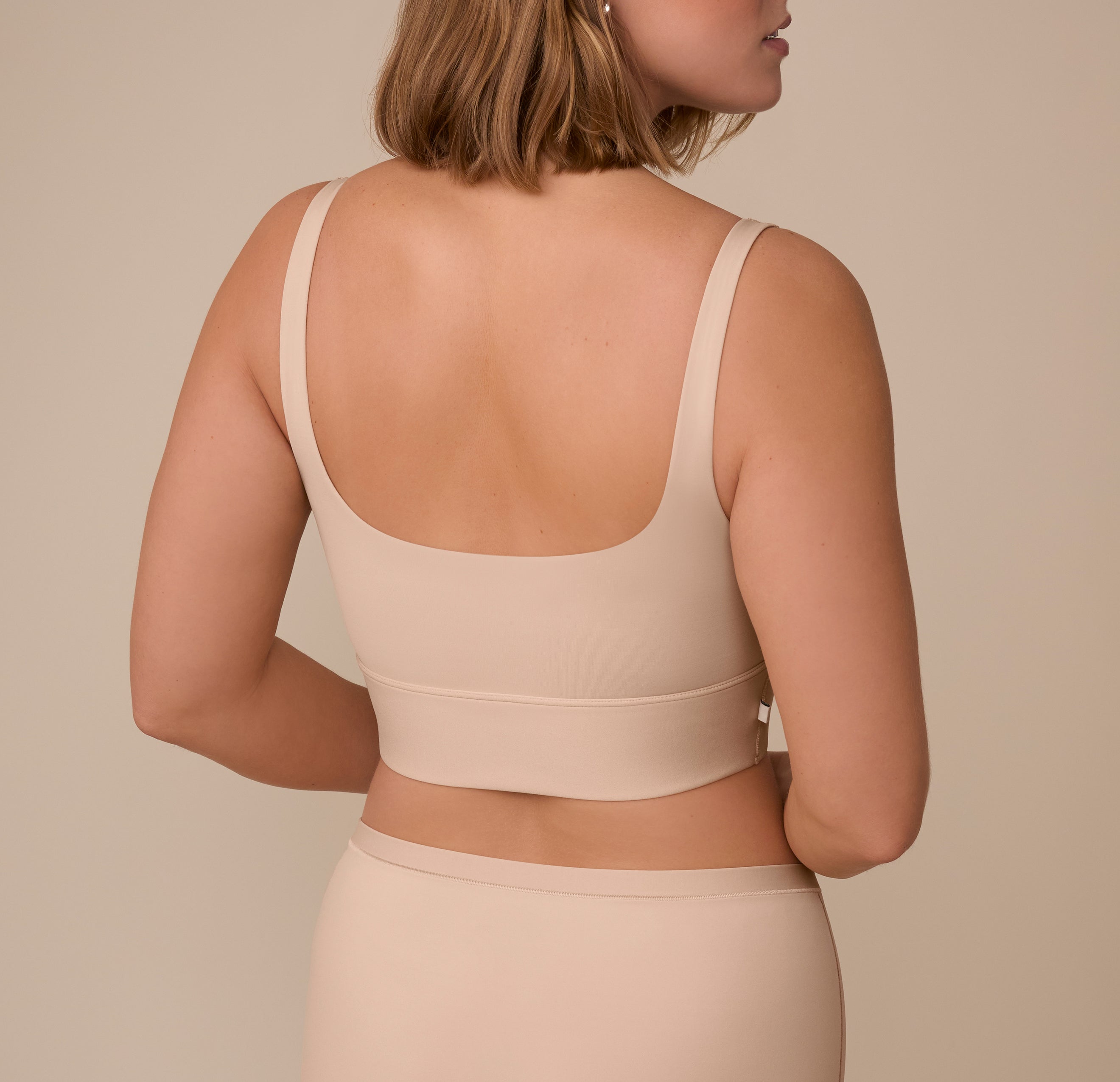Bliss Square Neck Bralette - Beige