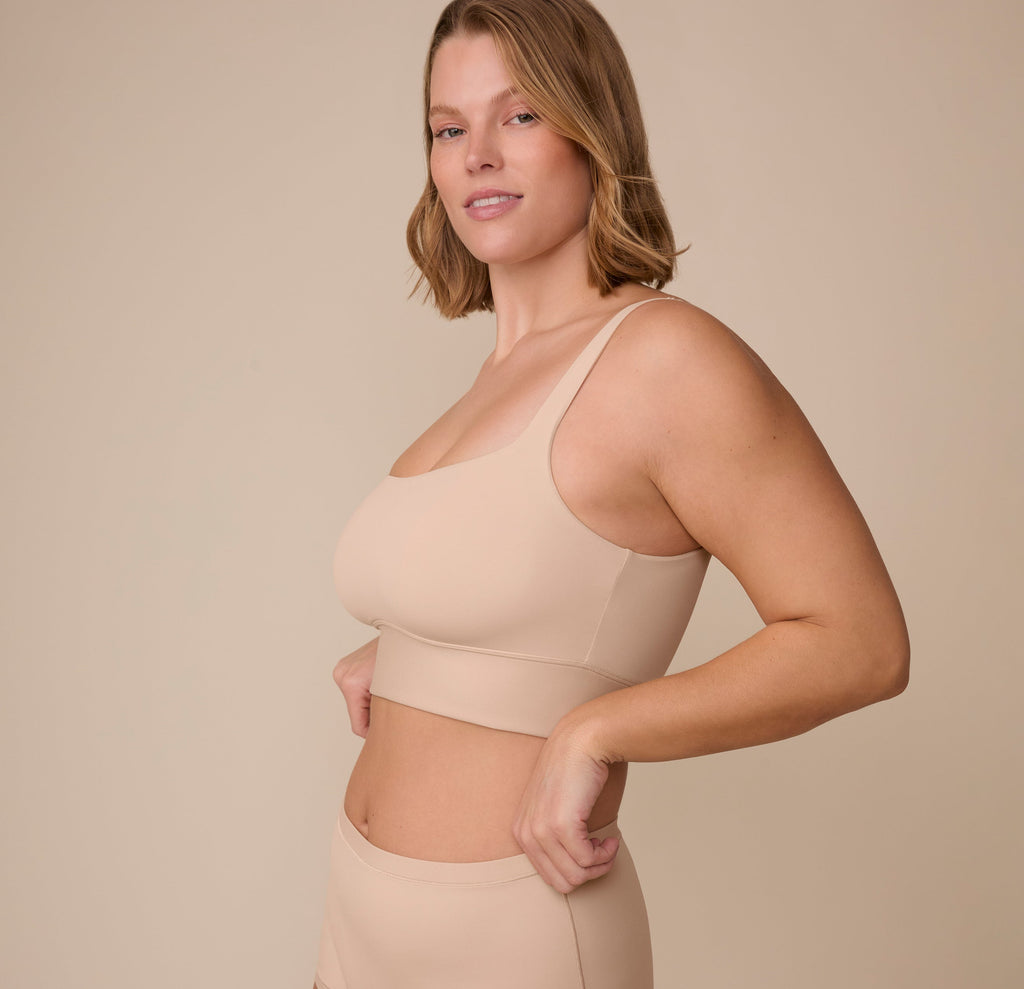 Bliss Square Neck Bralette - Beige