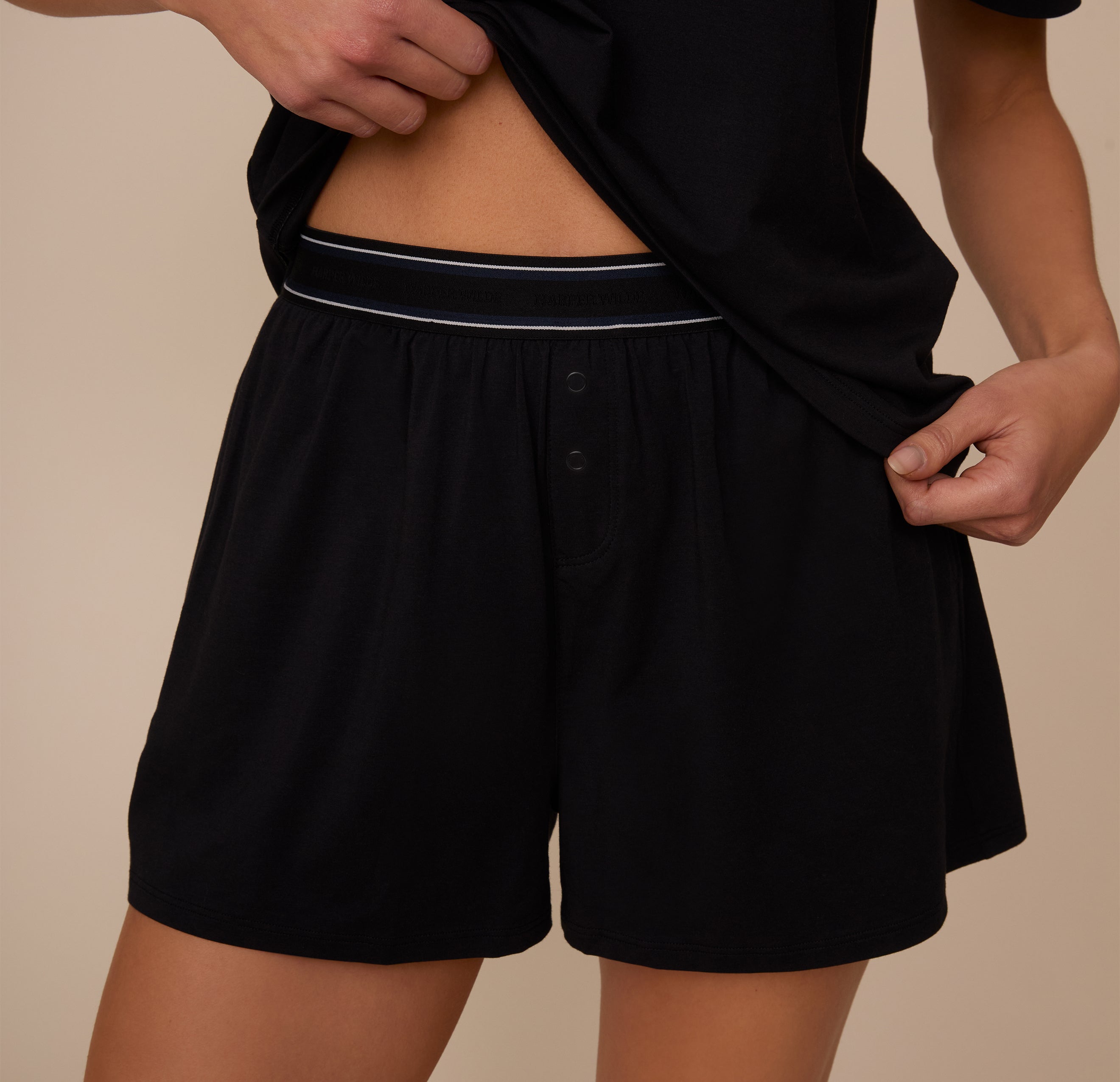 Cloud Cotton Pajama Shorts - Black