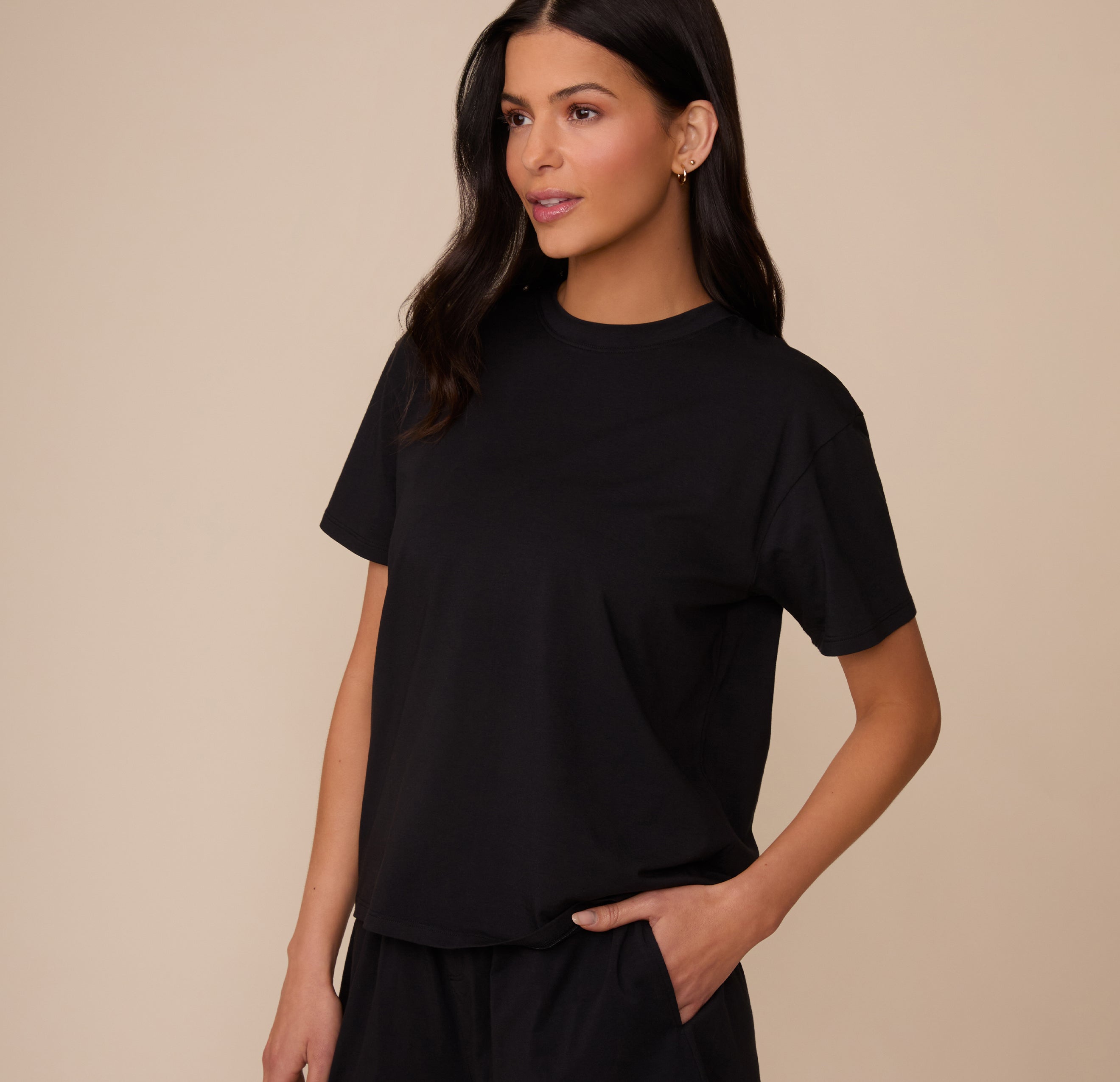 Cloud Cotton Pajama Shirt - Black