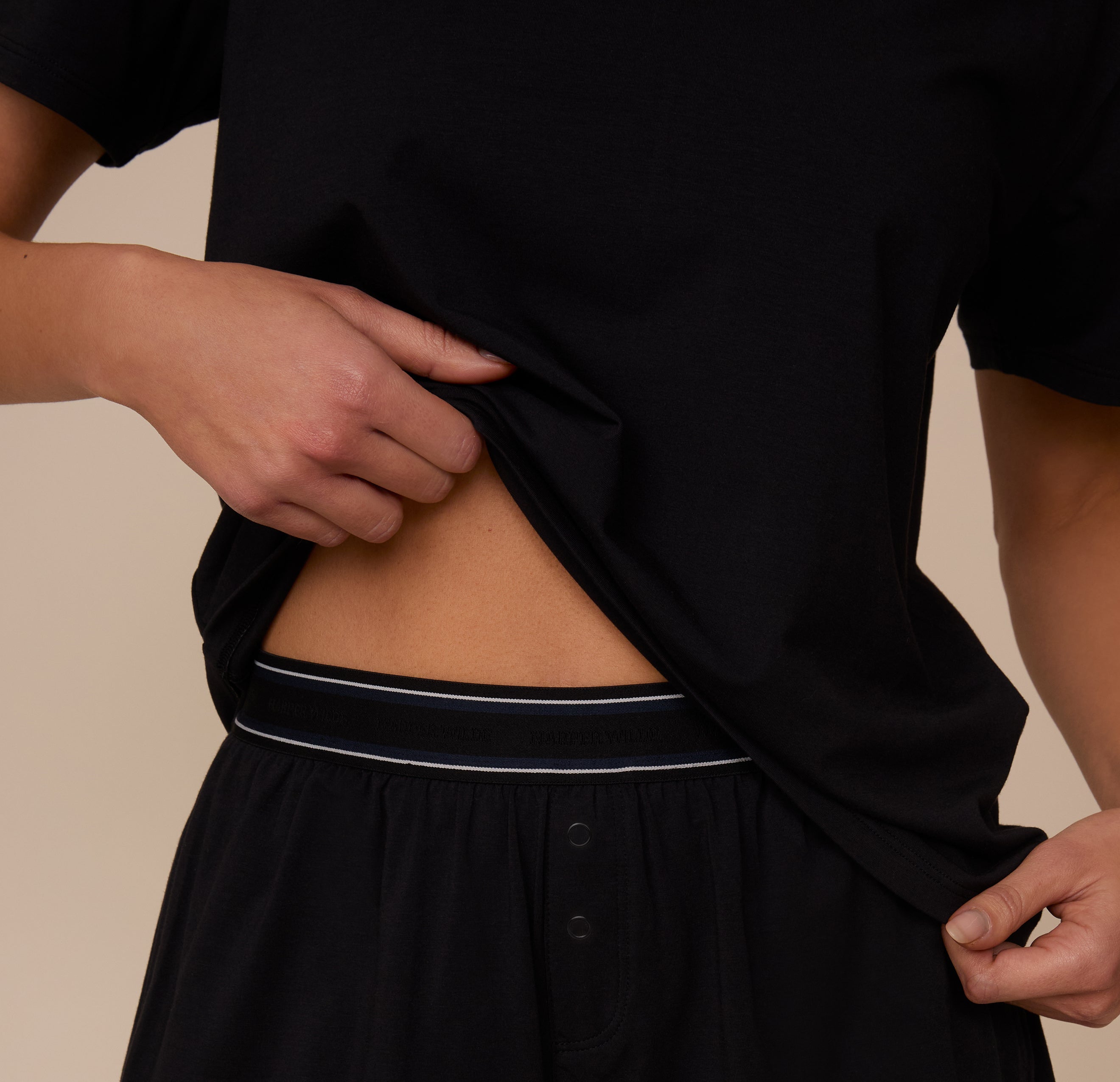Cloud Cotton Pajama Shirt - Black