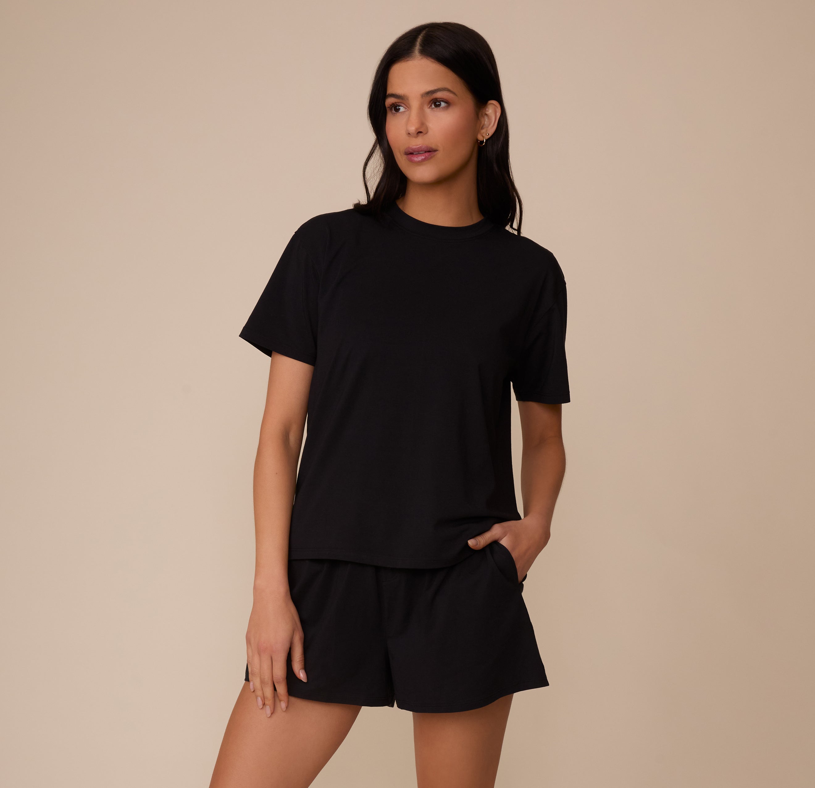 Cloud Cotton Pajama Shirt - Black