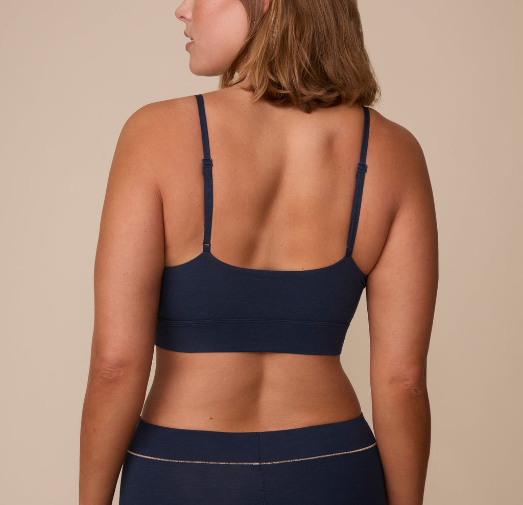 Cloud Cotton Triangle Bralette - Midnight