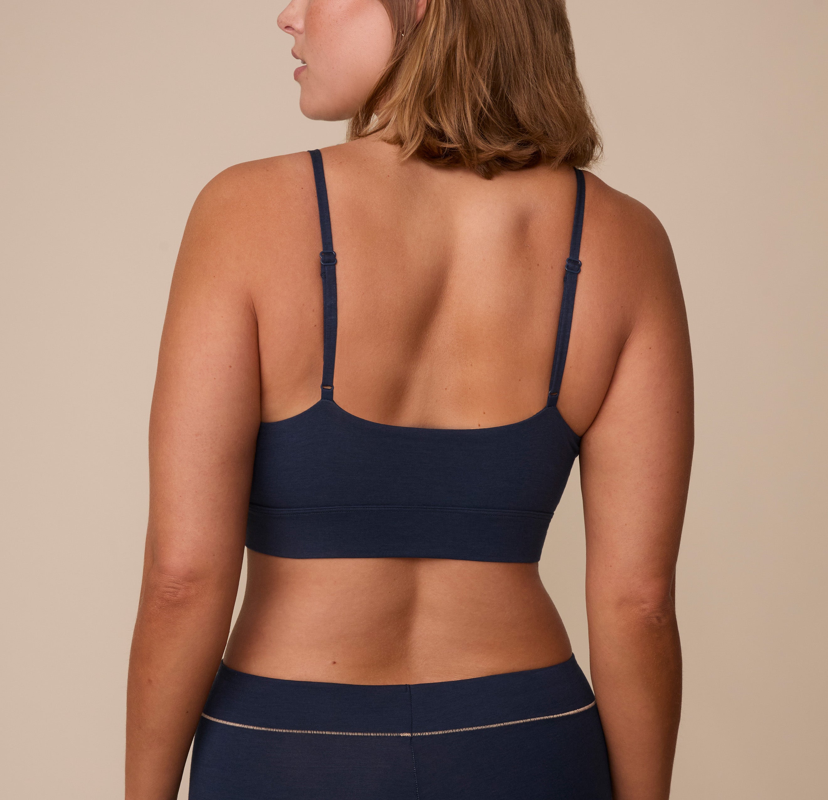 Cloud Cotton Triangle Bralette - Midnight