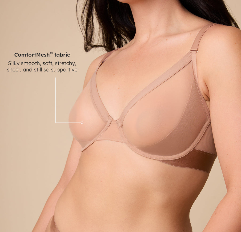 ComfortMesh™ Plunge Bra - Taupe