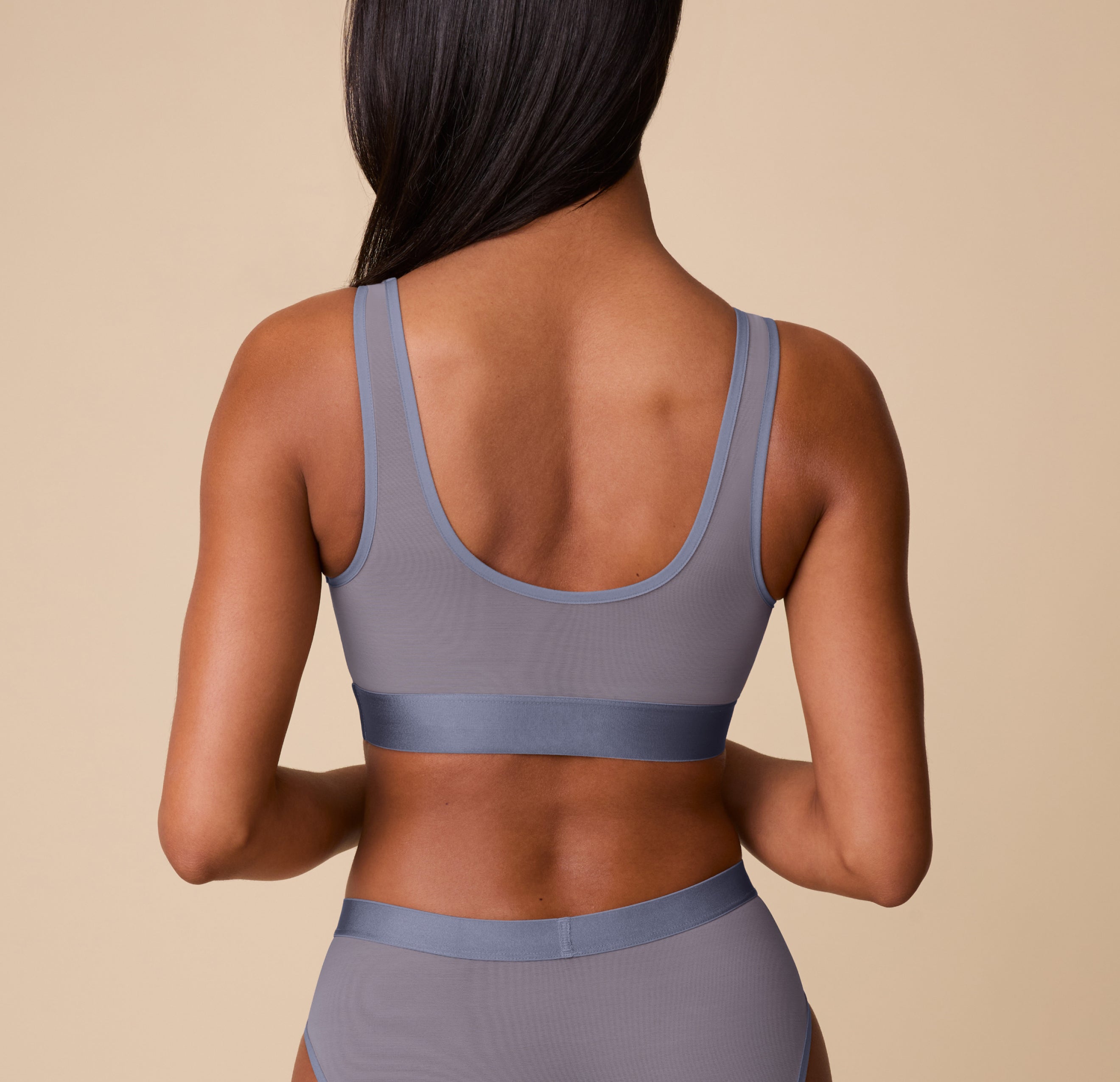 ComfortMesh™ Scoop Bralette - Steel