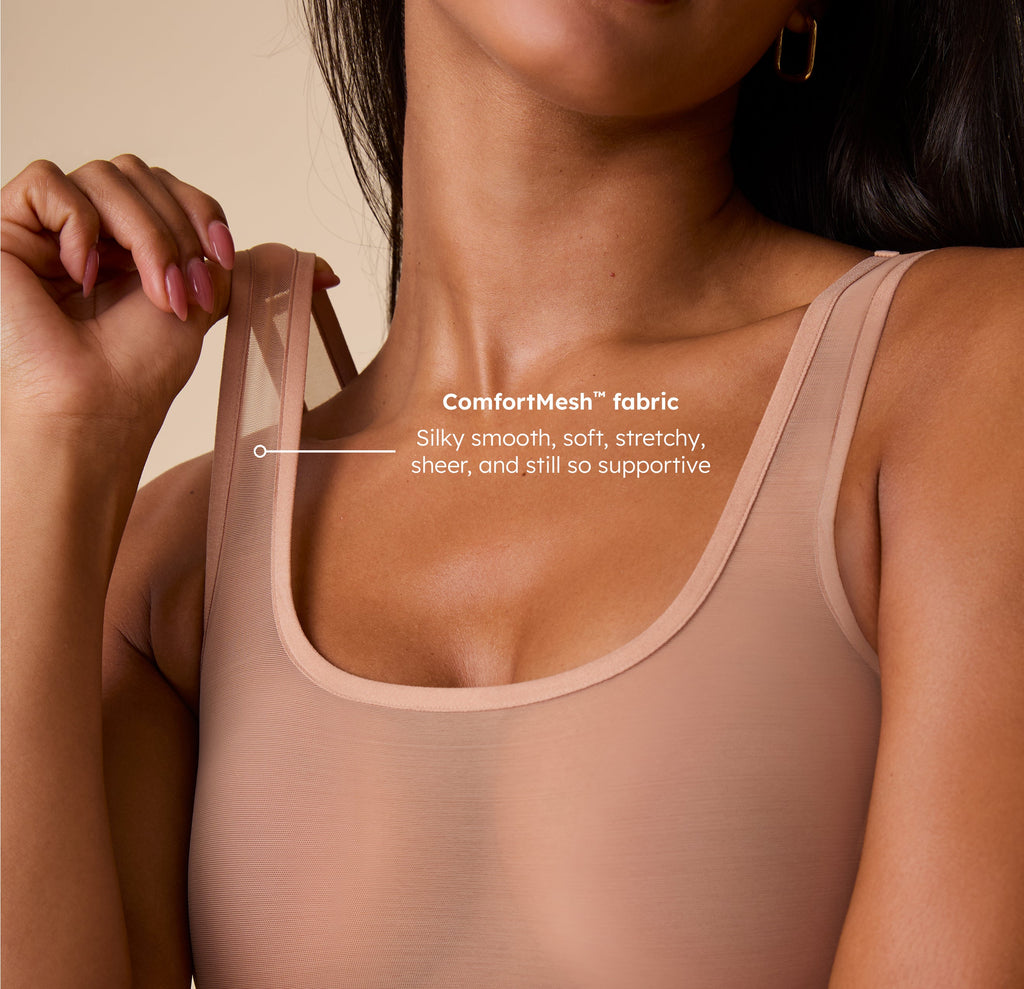 ComfortMesh™ Scoop Bralette - Taupe