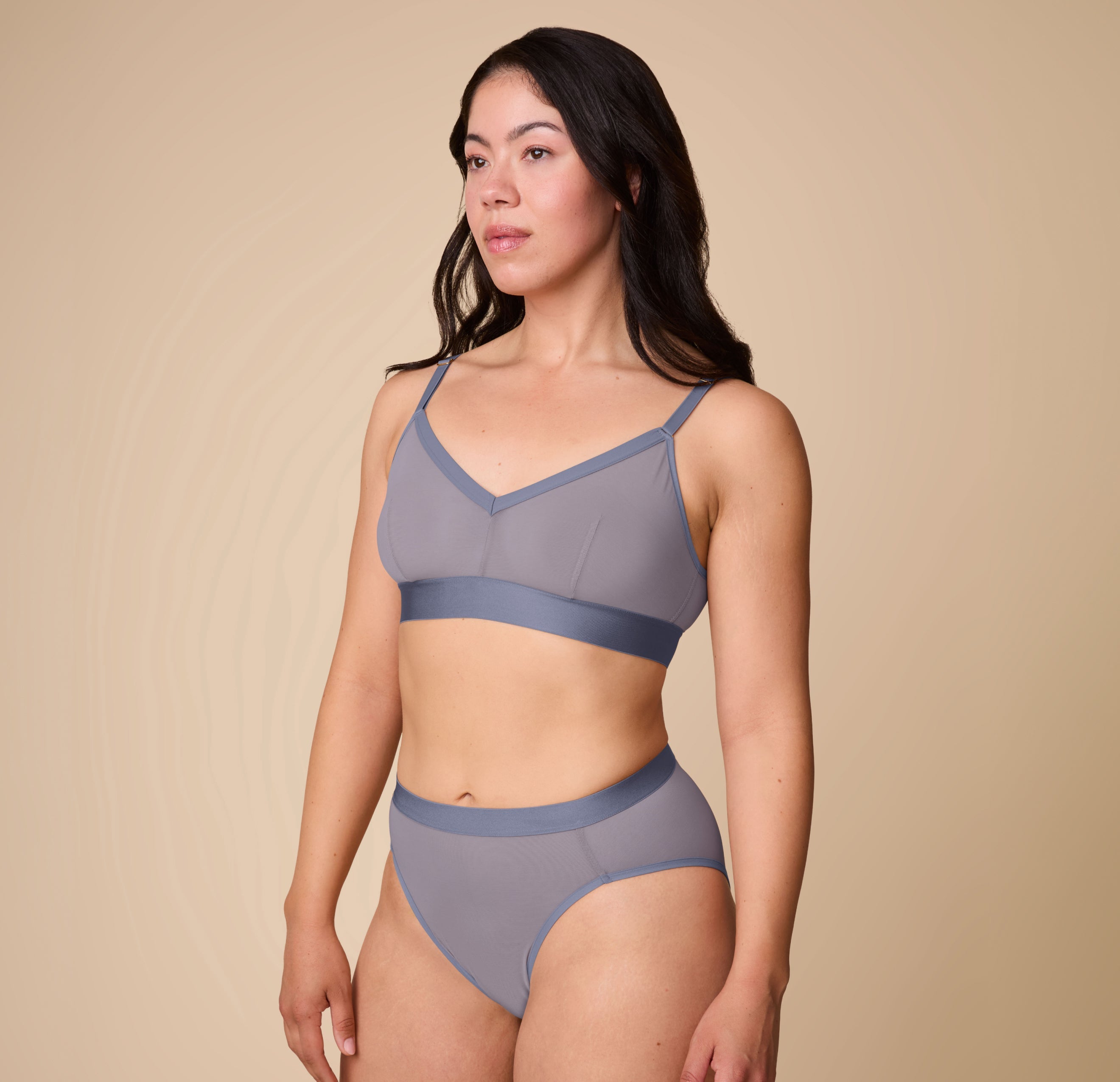 ComfortMesh™ Triangle Bralette - Steel