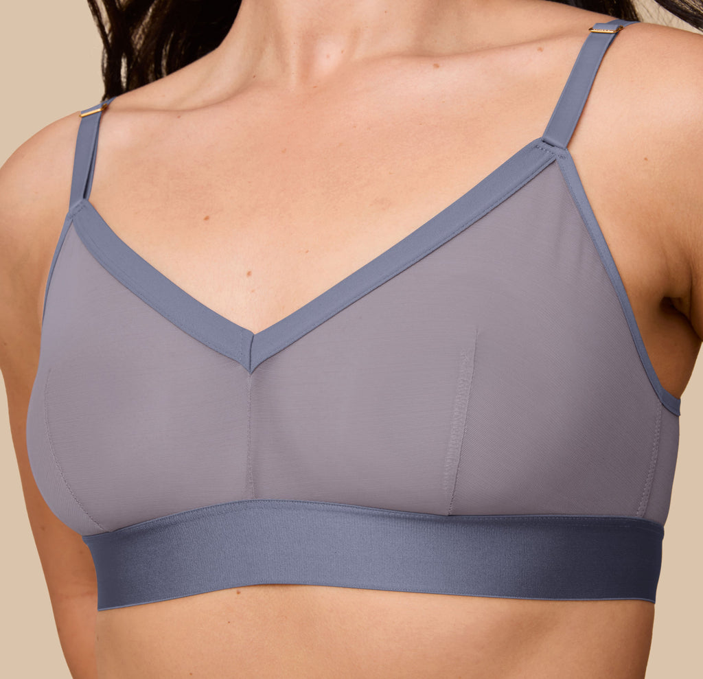 ComfortMesh™ Triangle Bralette - Steel