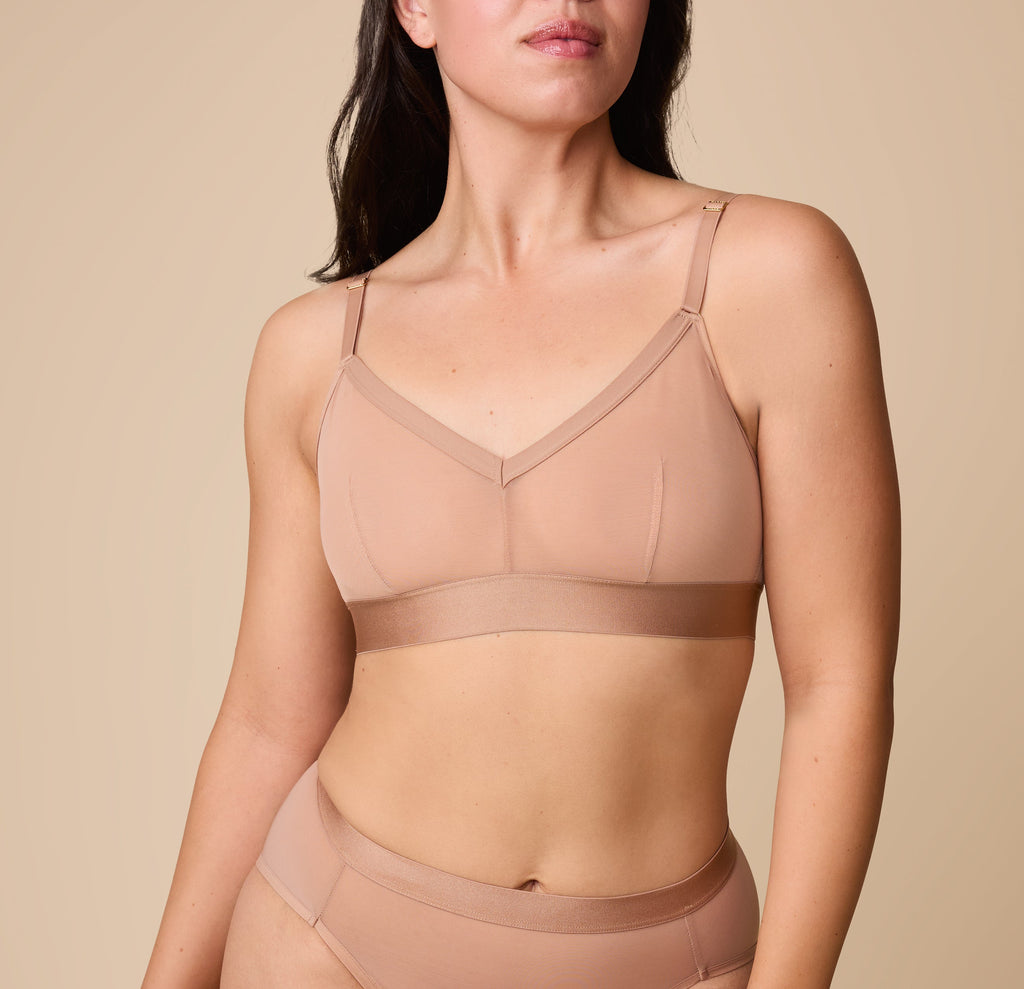 ComfortMesh™ Triangle Bralette - Taupe
