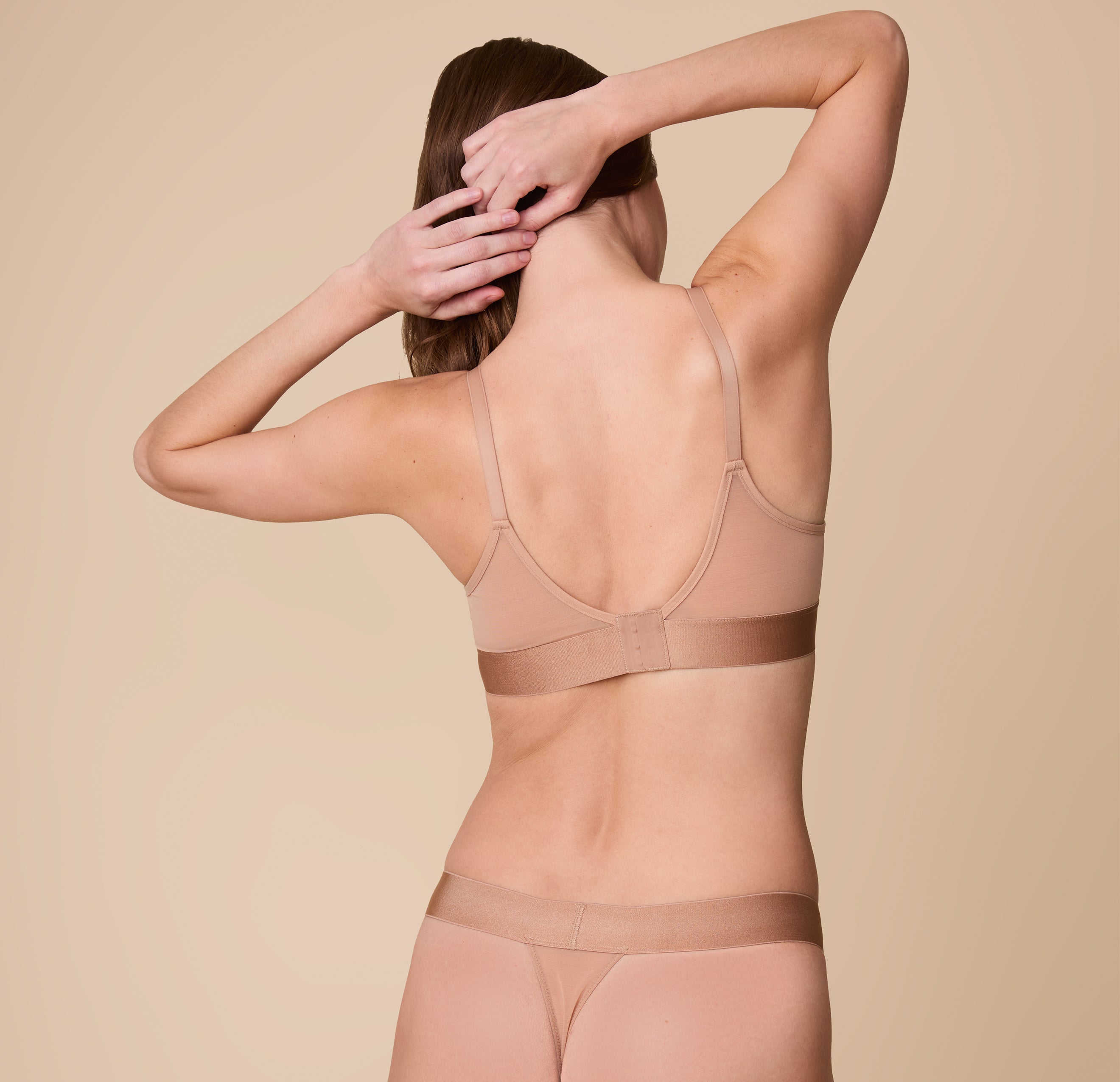 ComfortMesh™ Triangle Bralette - Taupe