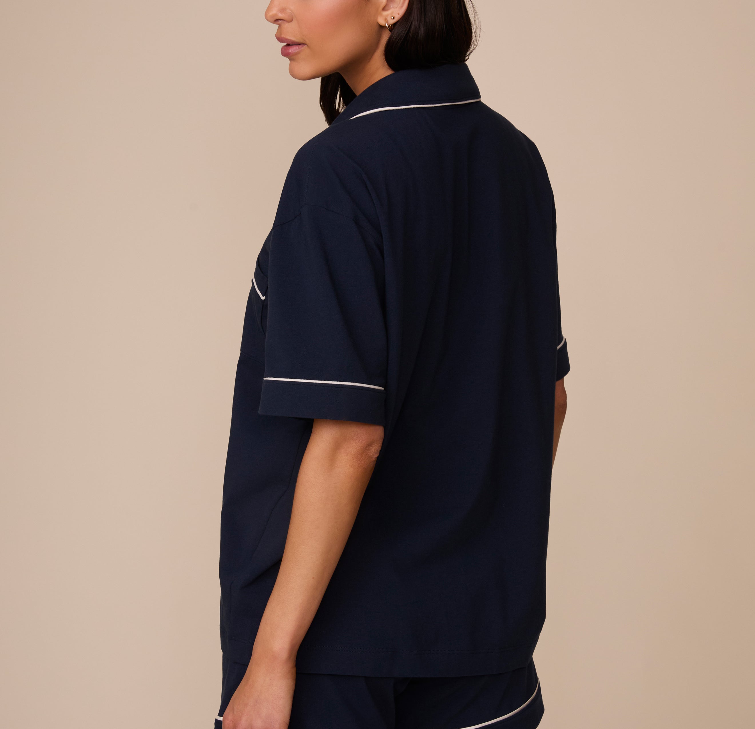 Perfect Pima Pajama Shirt - Navy