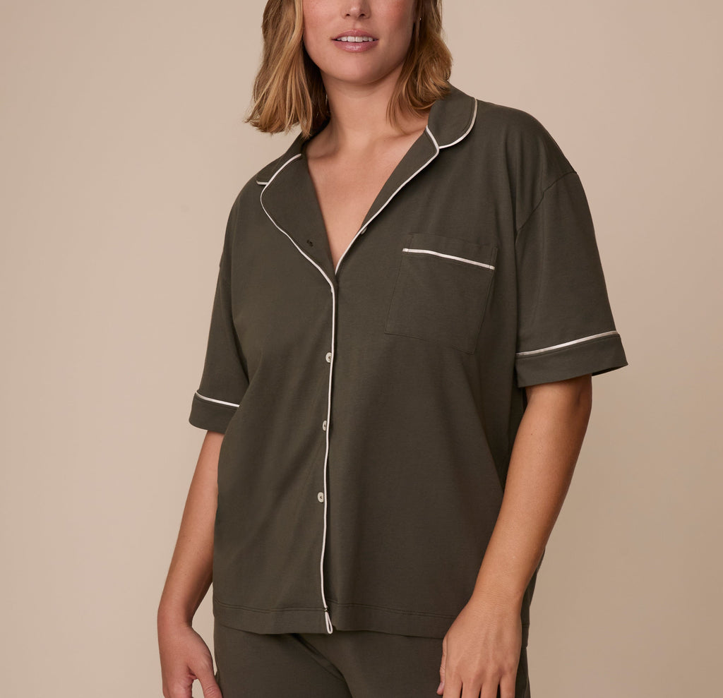 Perfect Pima Pajama Shirt - Olive