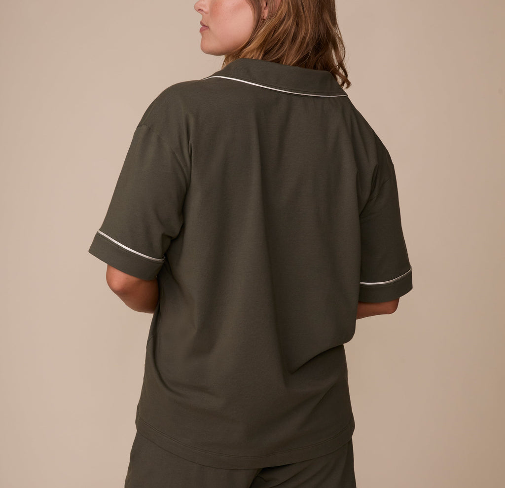 Perfect Pima Pajama Shirt - Olive