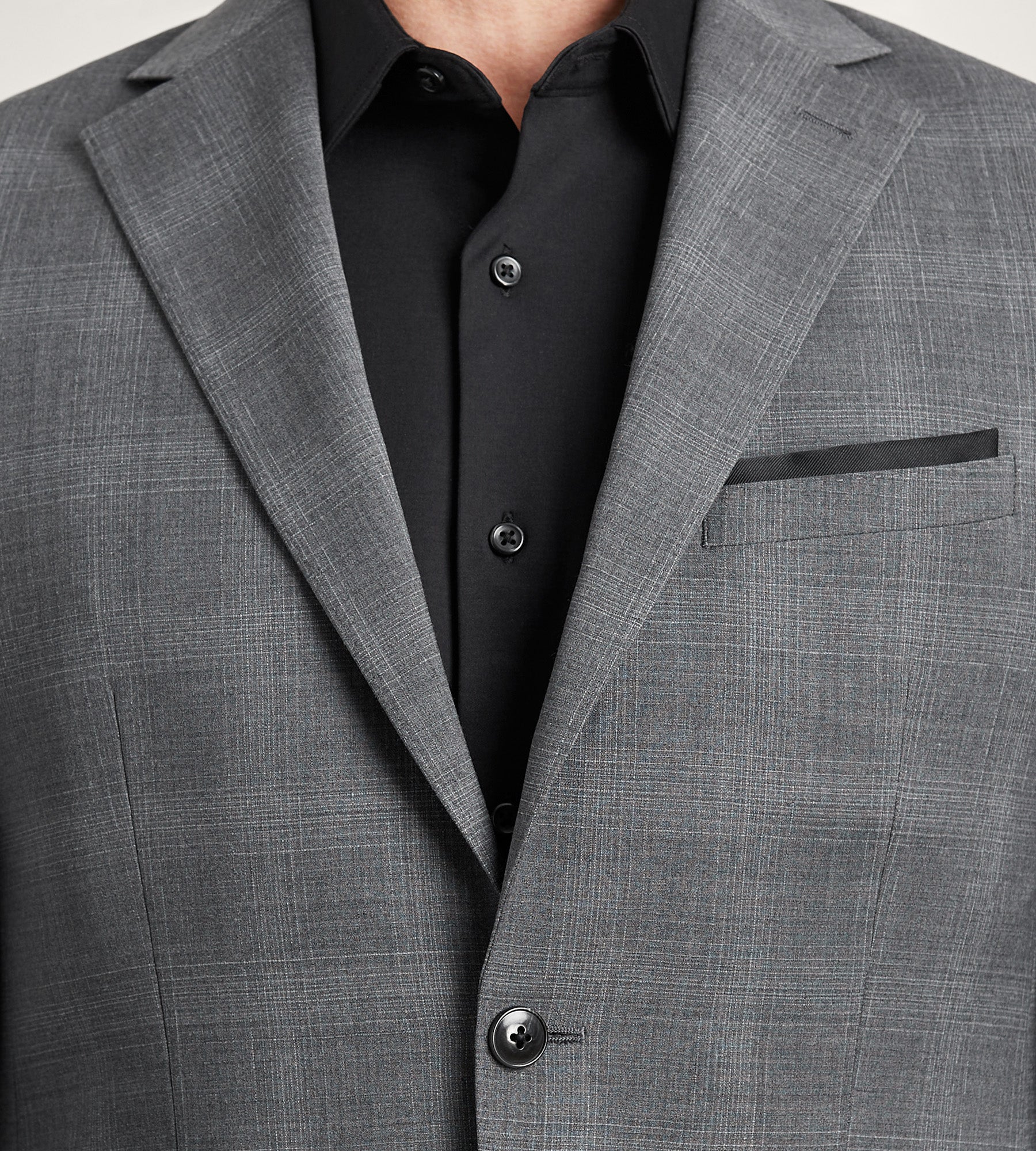 Slim Fit Grey Plaid Suit