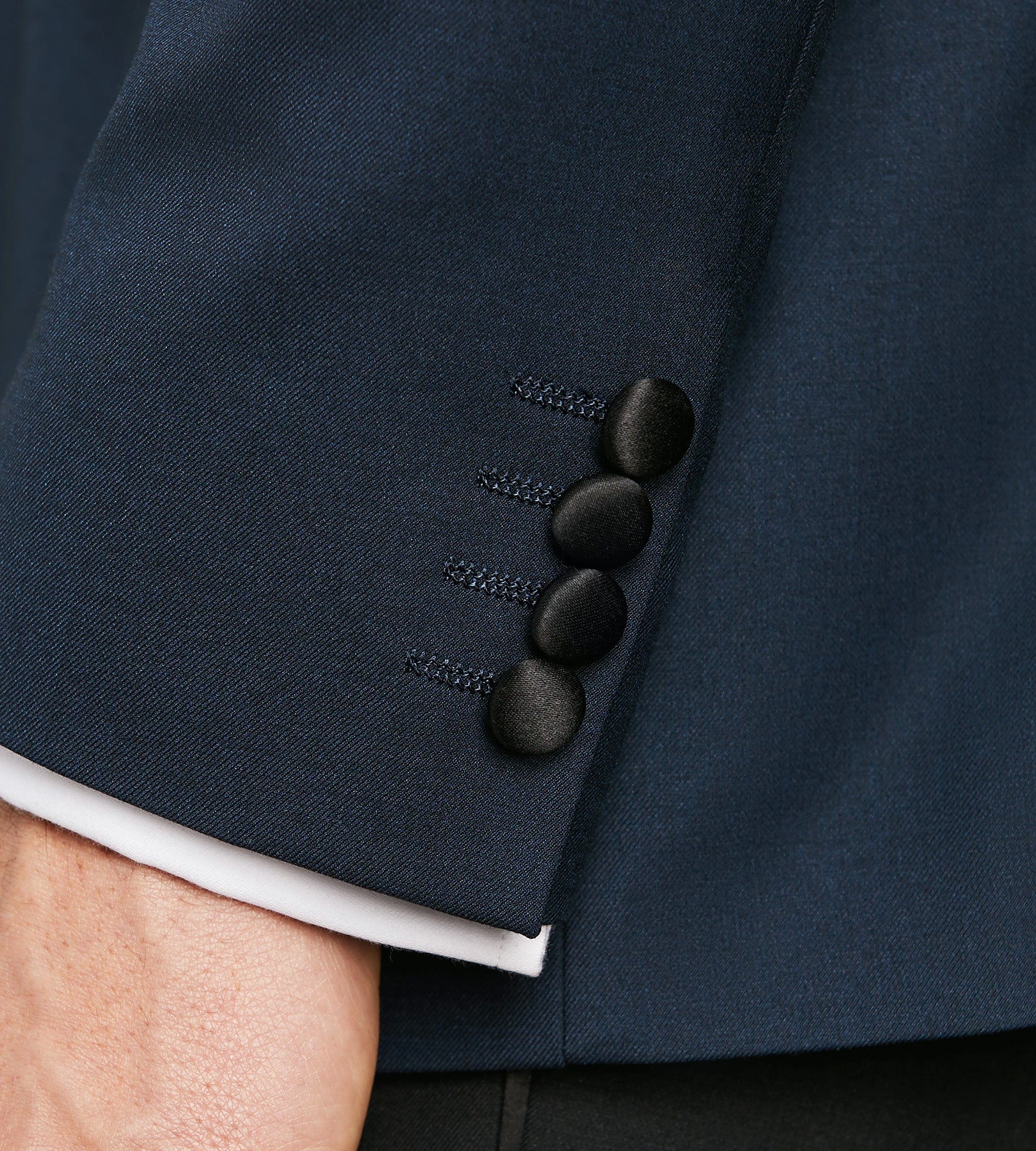 Modern Fit Navy Notch Lapel Solid Tuxedo