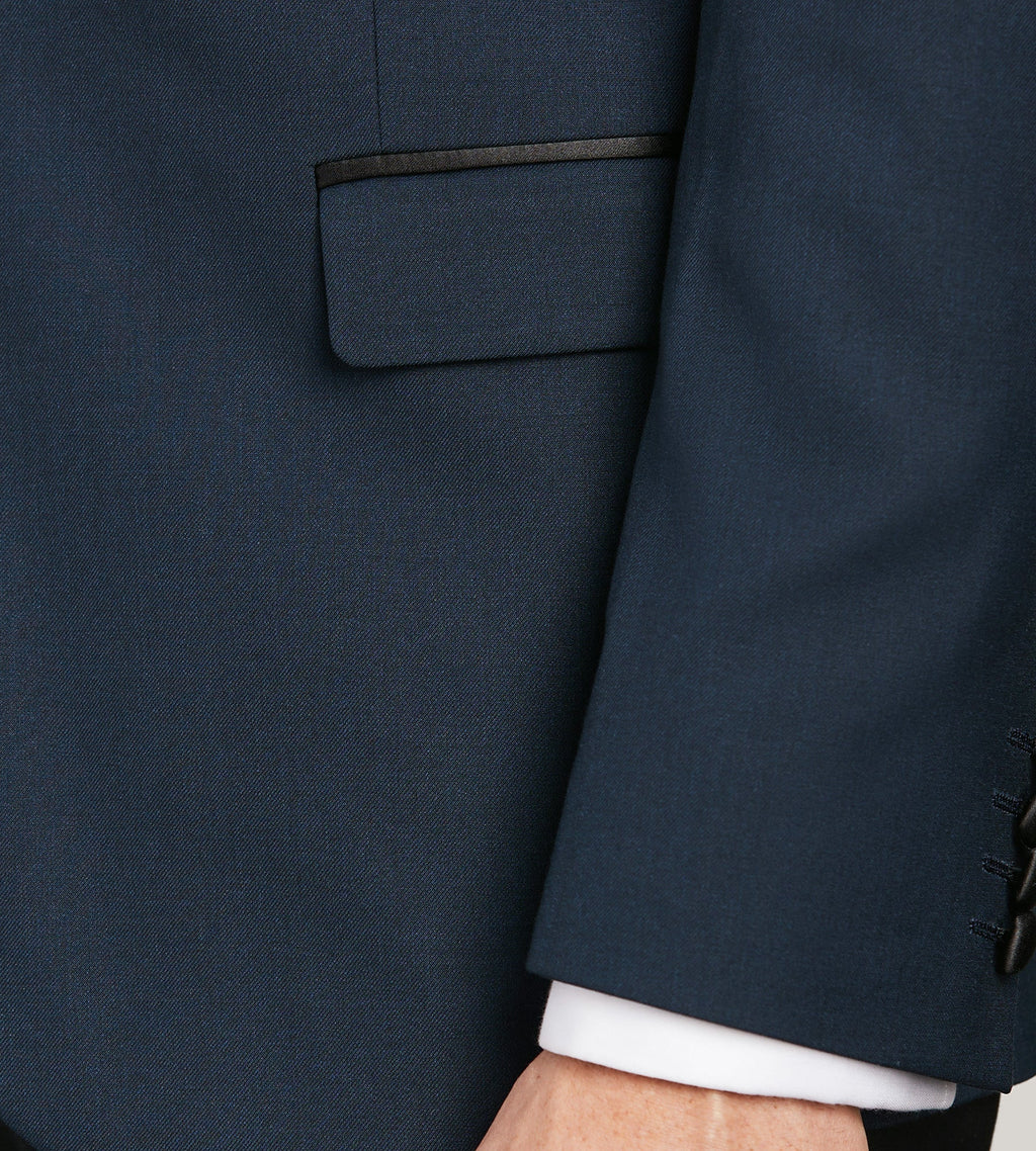 Modern Fit Navy Notch Lapel Solid Tuxedo