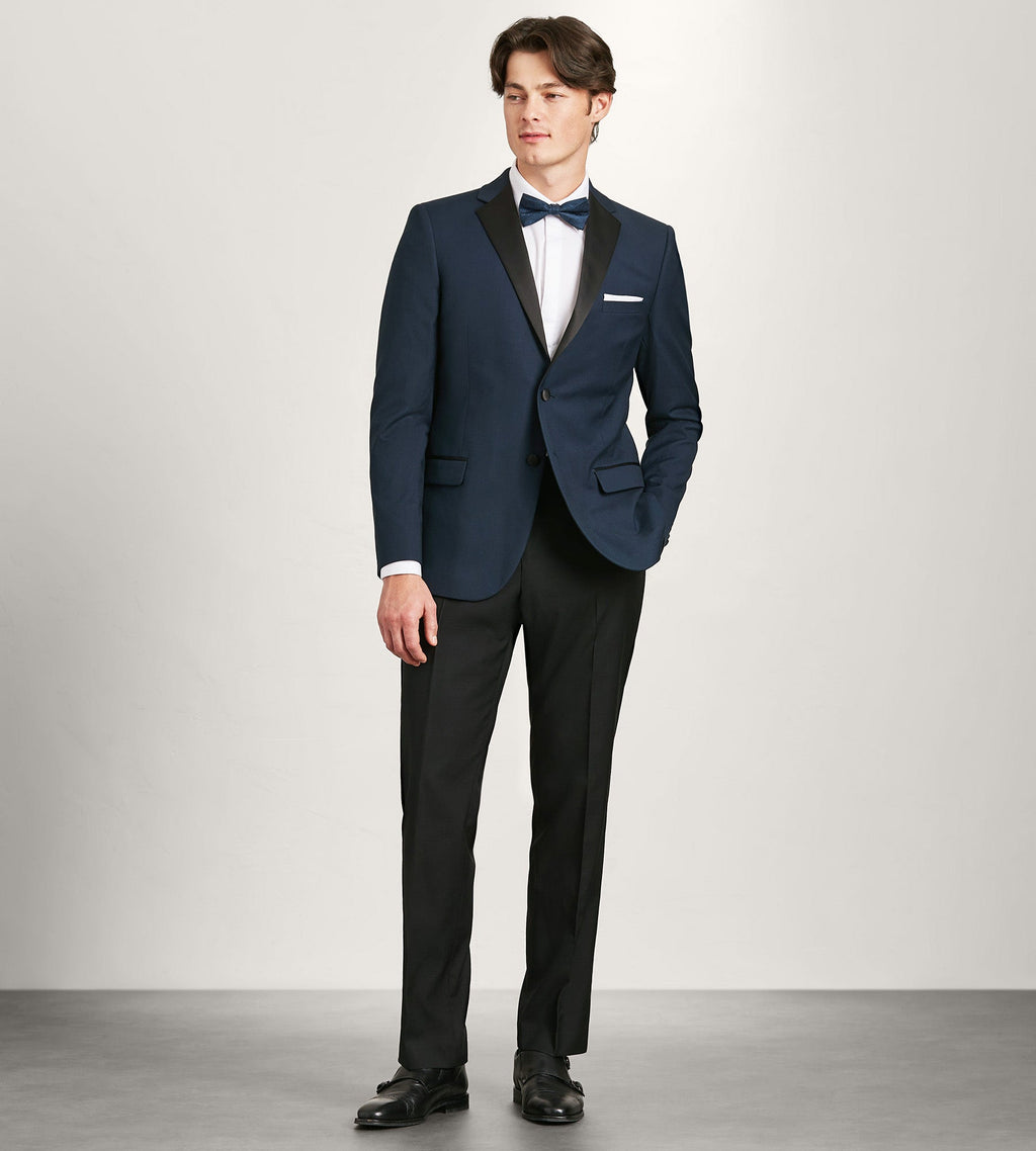 Modern Fit Navy Notch Lapel Solid Tuxedo