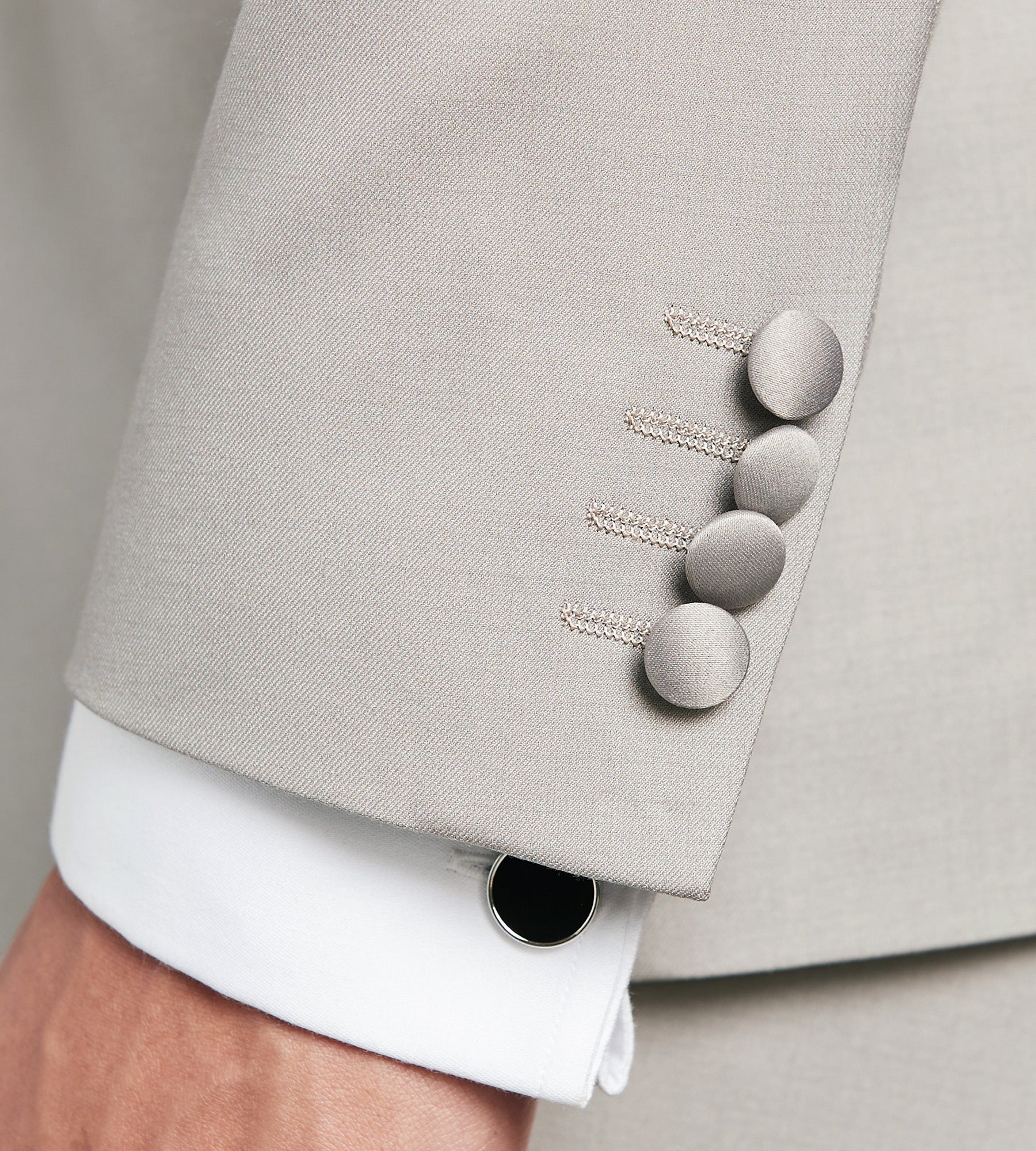 Slim Fit Tan Solid Tuxedo