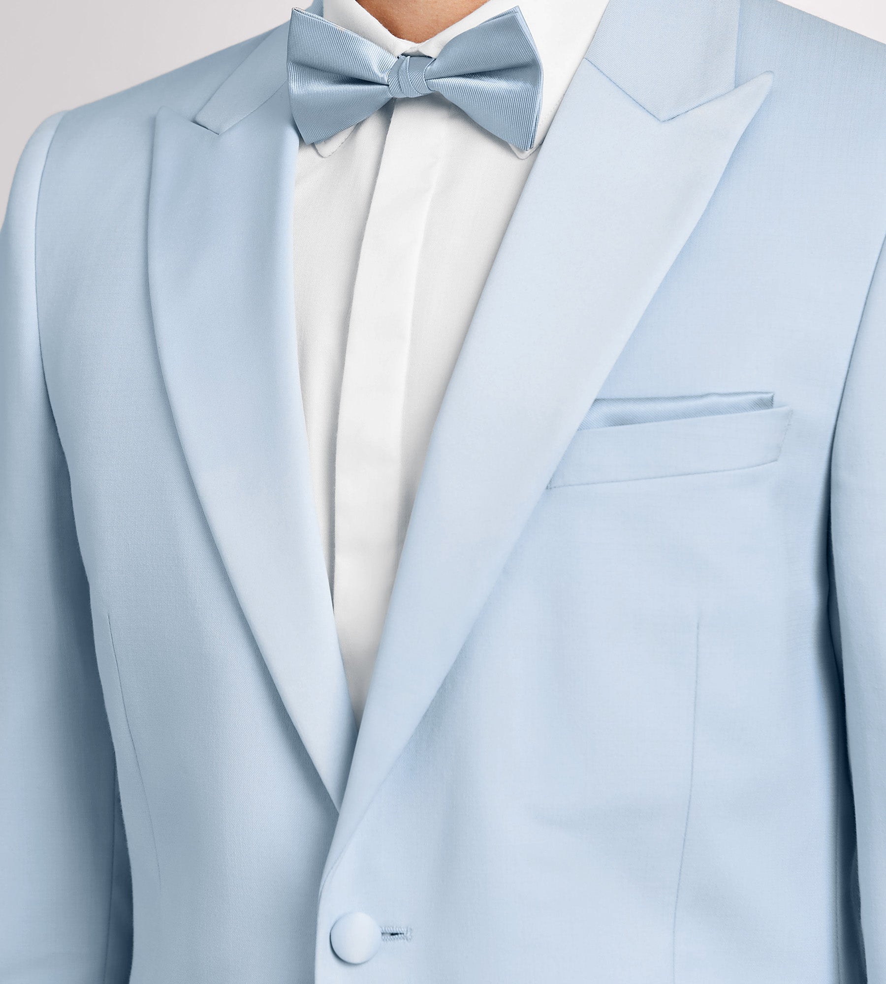 Modern Fit Light Blue Solid Tuxedo
