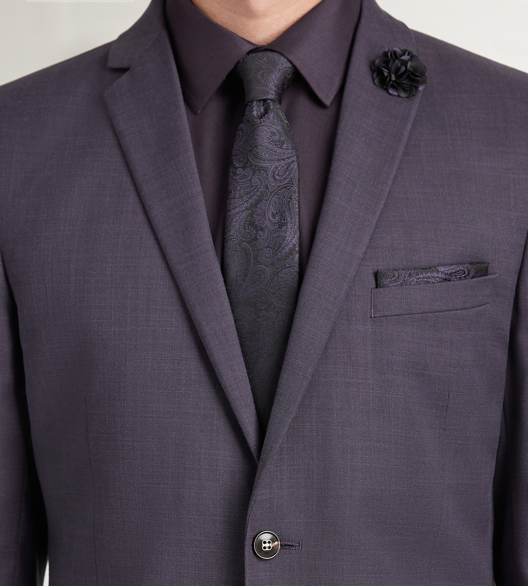Modern Fit Deep Purple Solid Suit
