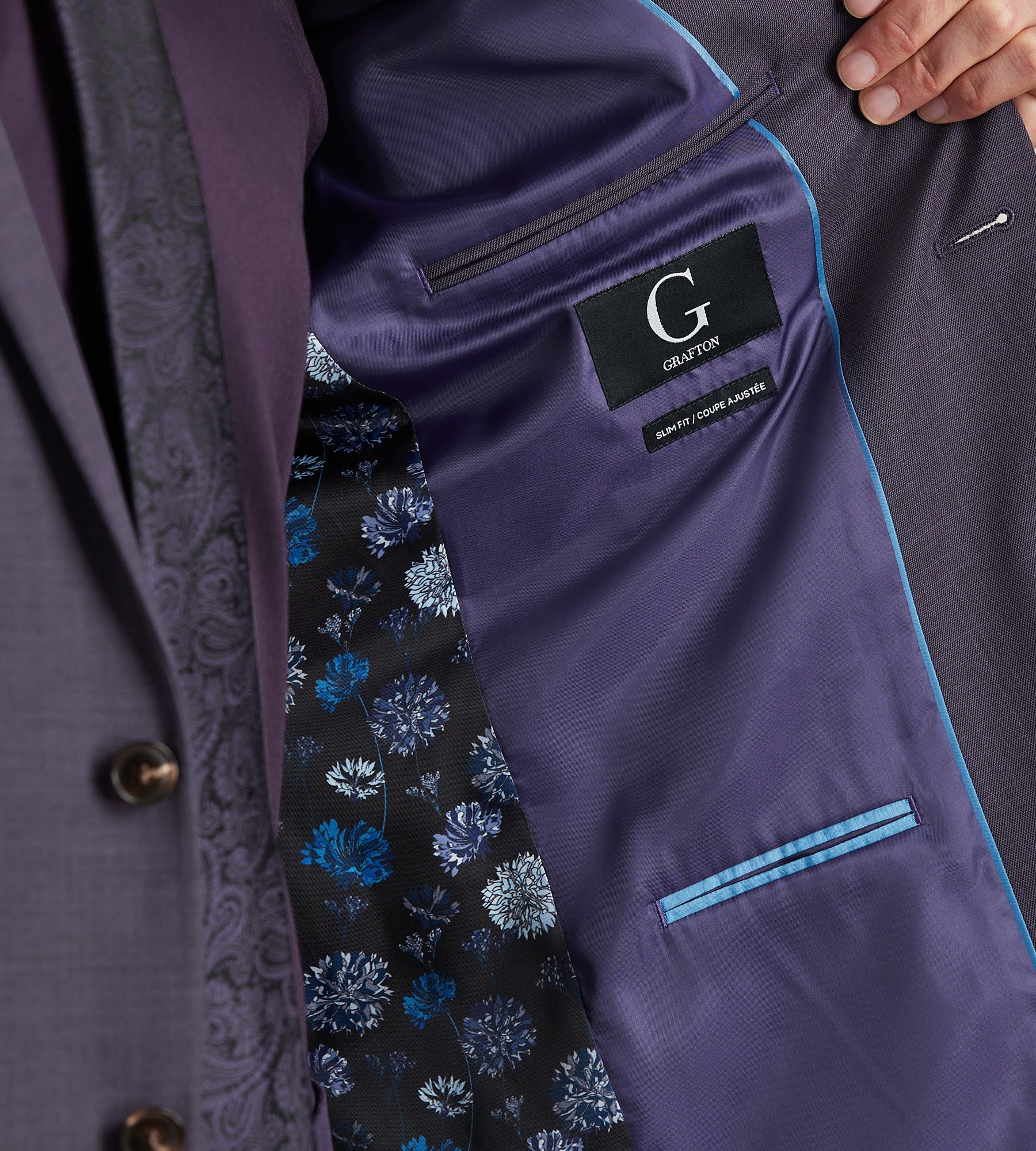 Modern Fit Deep Purple Solid Suit