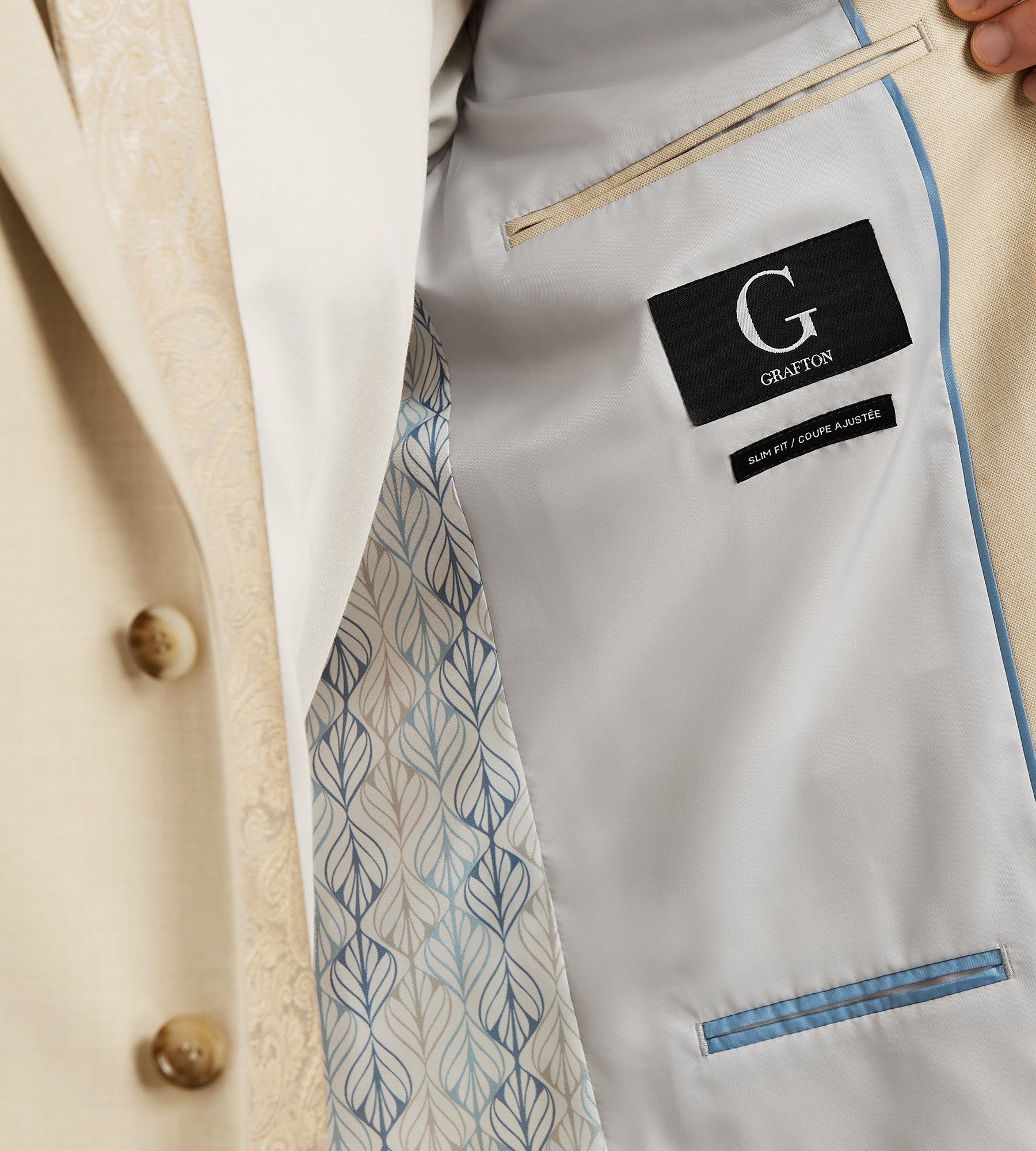 Slim Fit Wheat Solid Suit