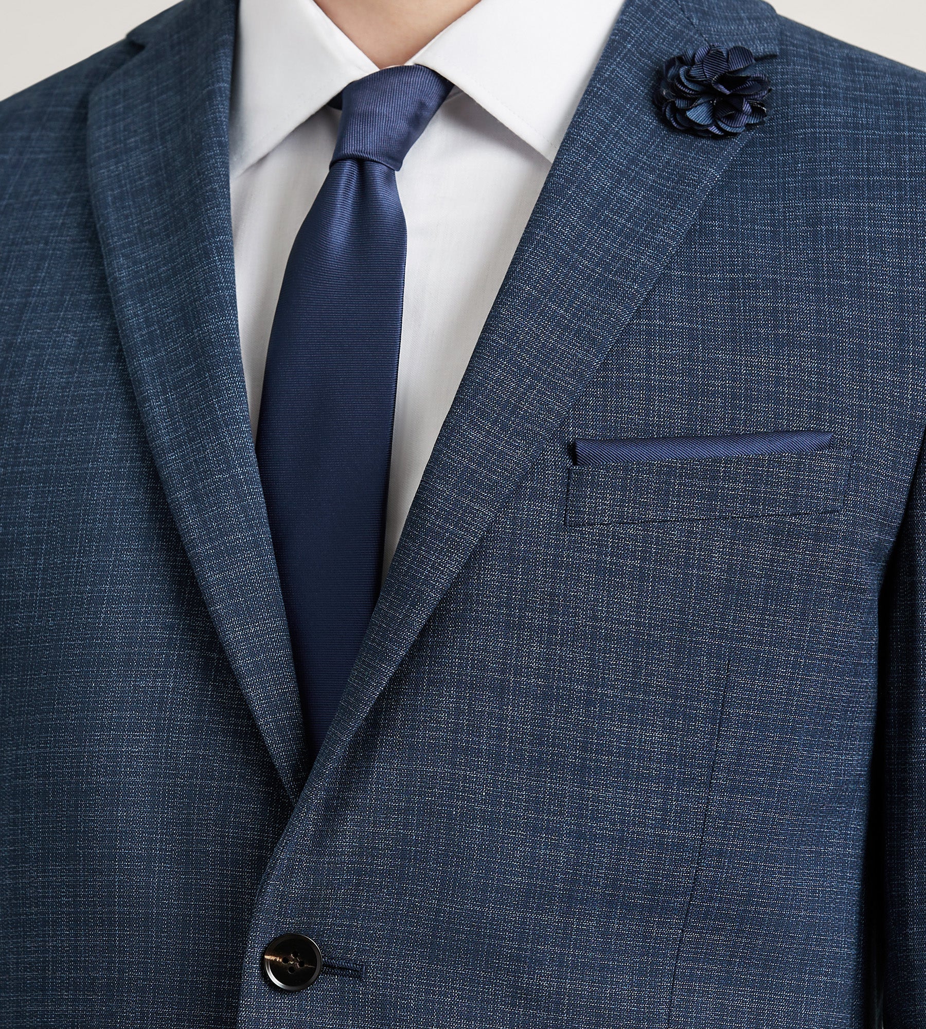 Modern Fit Blue Check Suit