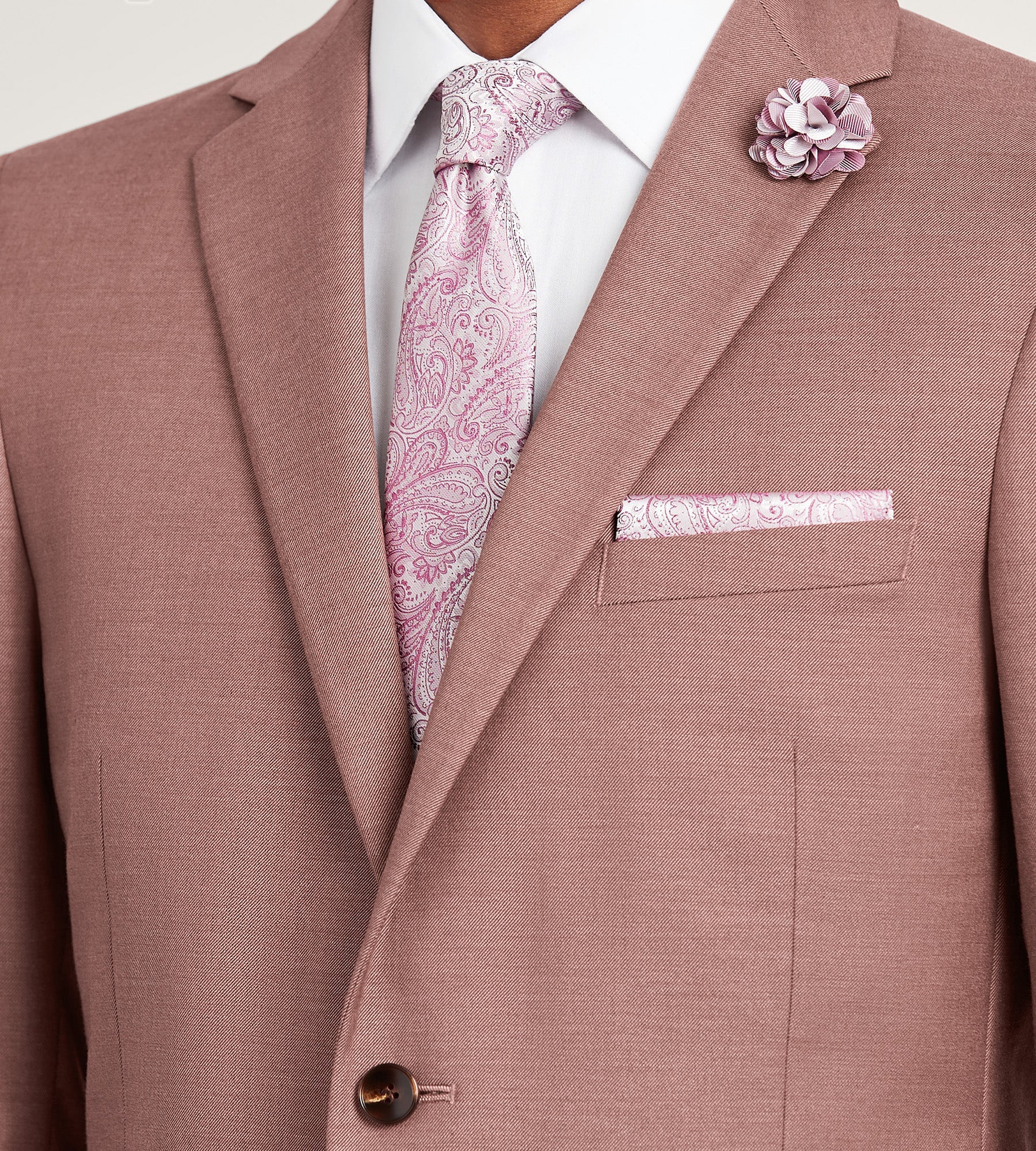 Slim Fit Dark Rose Solid Suit