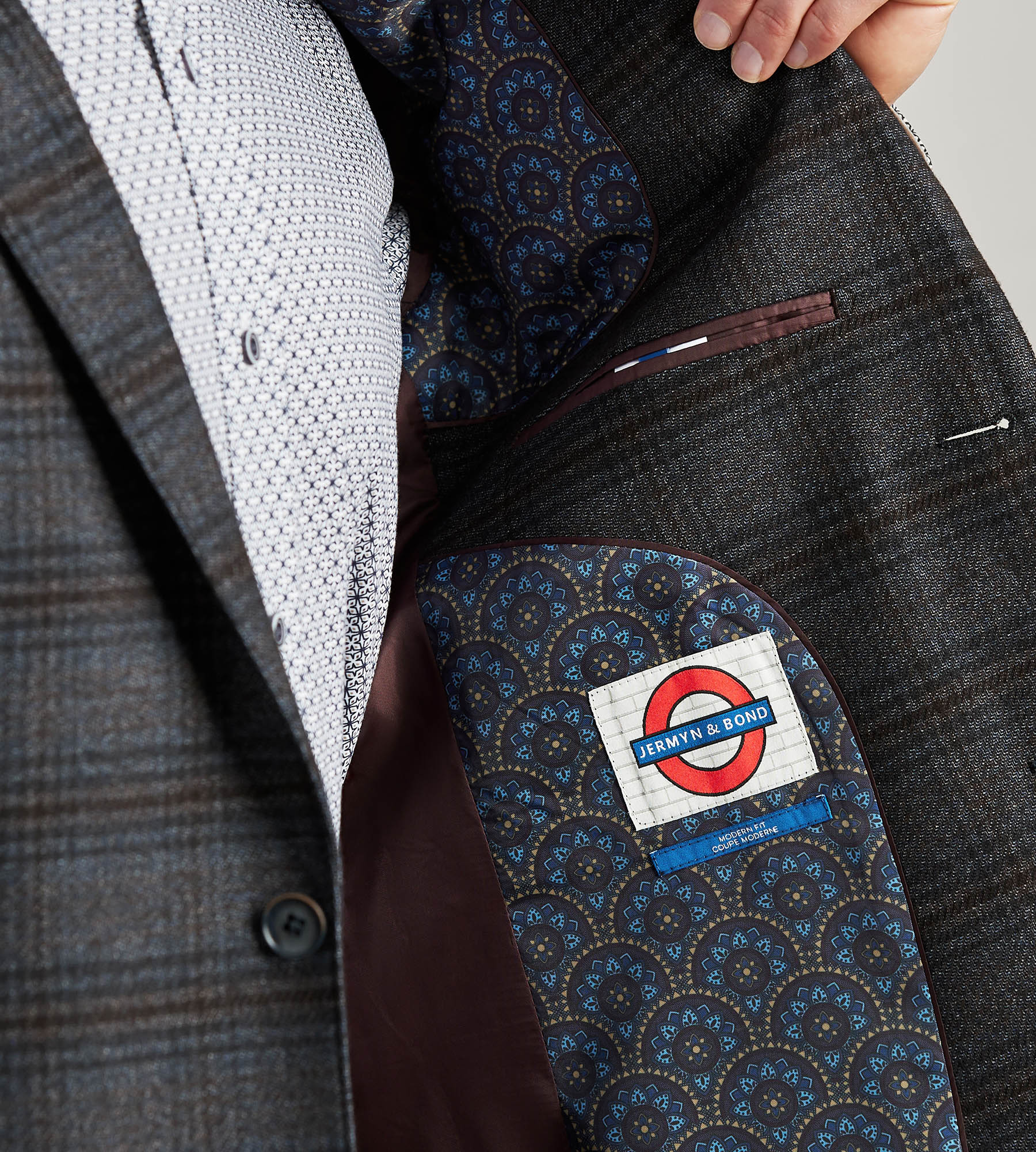 Modern Fit Woven Plaid Sport Jacket