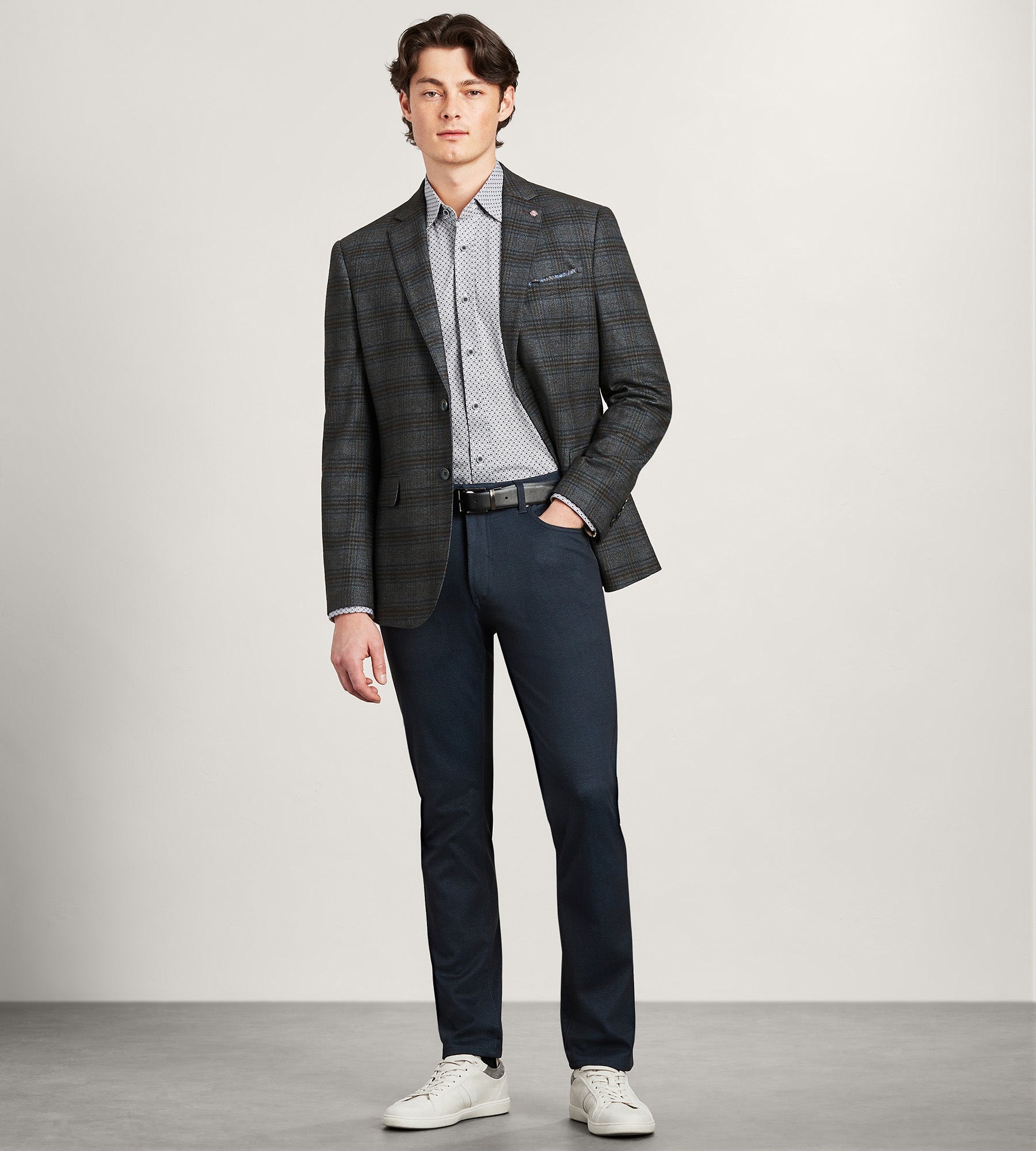 Modern Fit Woven Plaid Sport Jacket
