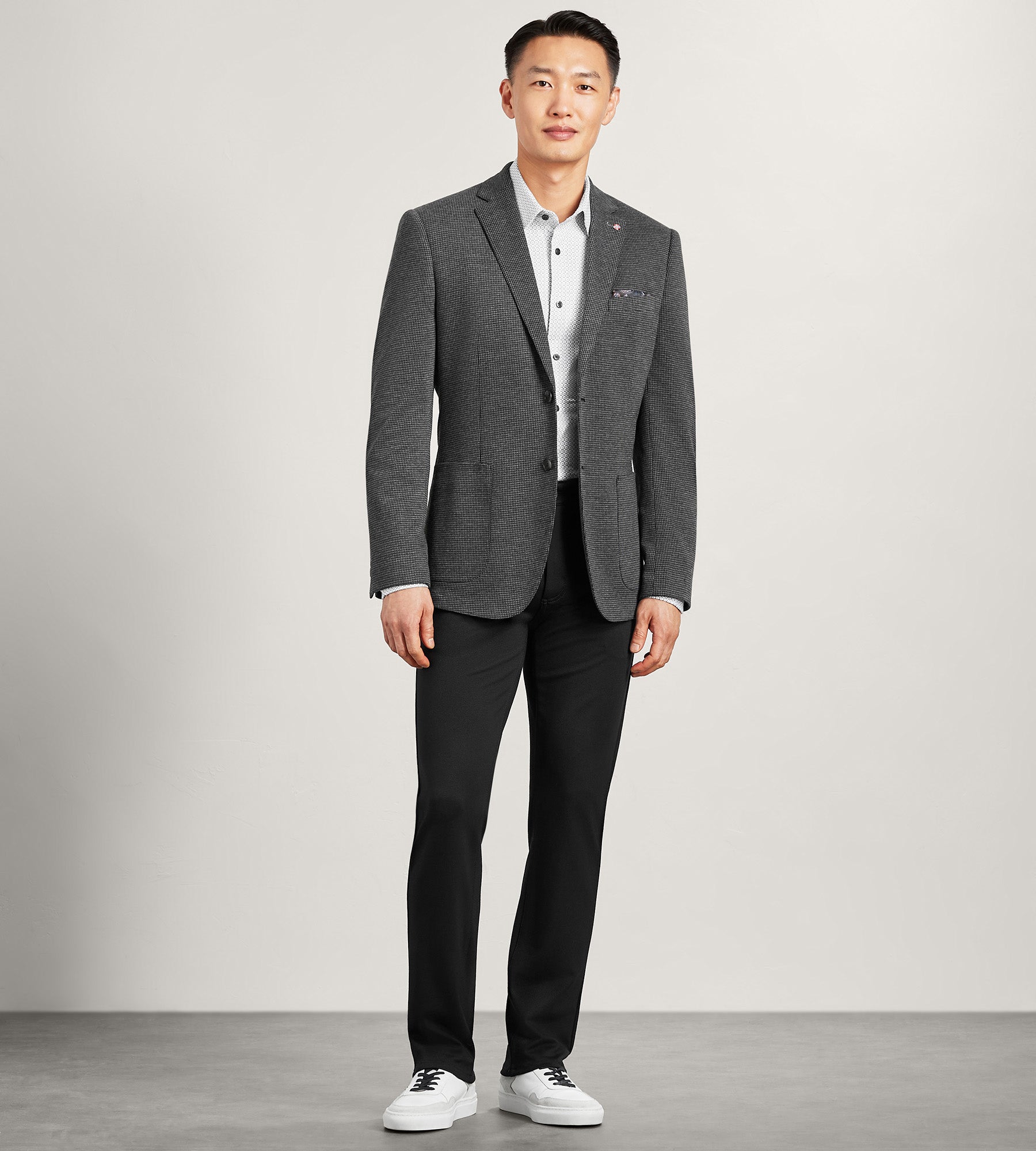 Modern Fit Knit Houndstooth Sport Jacket