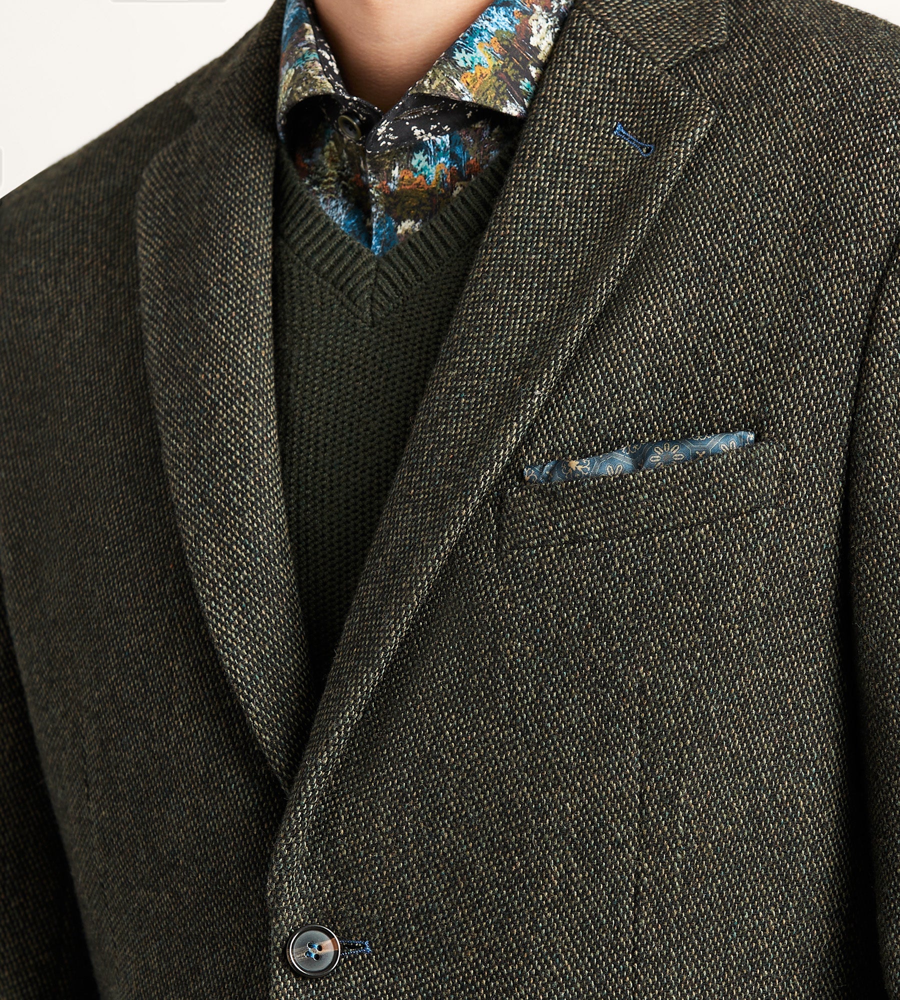 Modern Fit Woven Tweed Sport Jacket