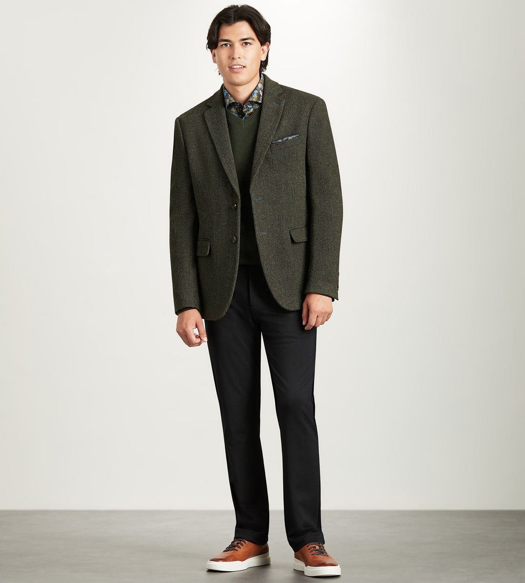 Modern Fit Woven Tweed Sport Jacket