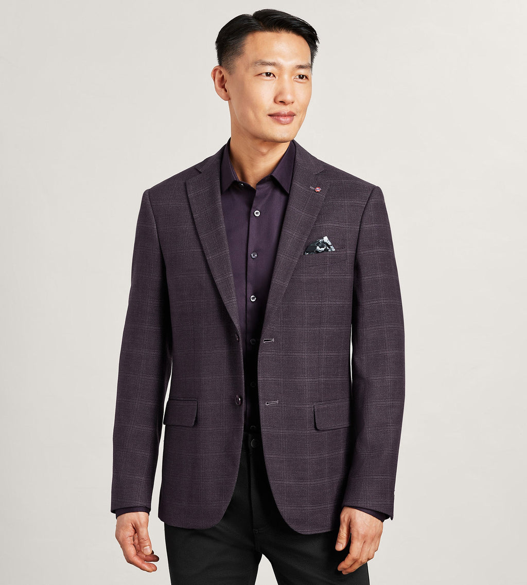 Modern Fit Woven Plaid Sport Jacket