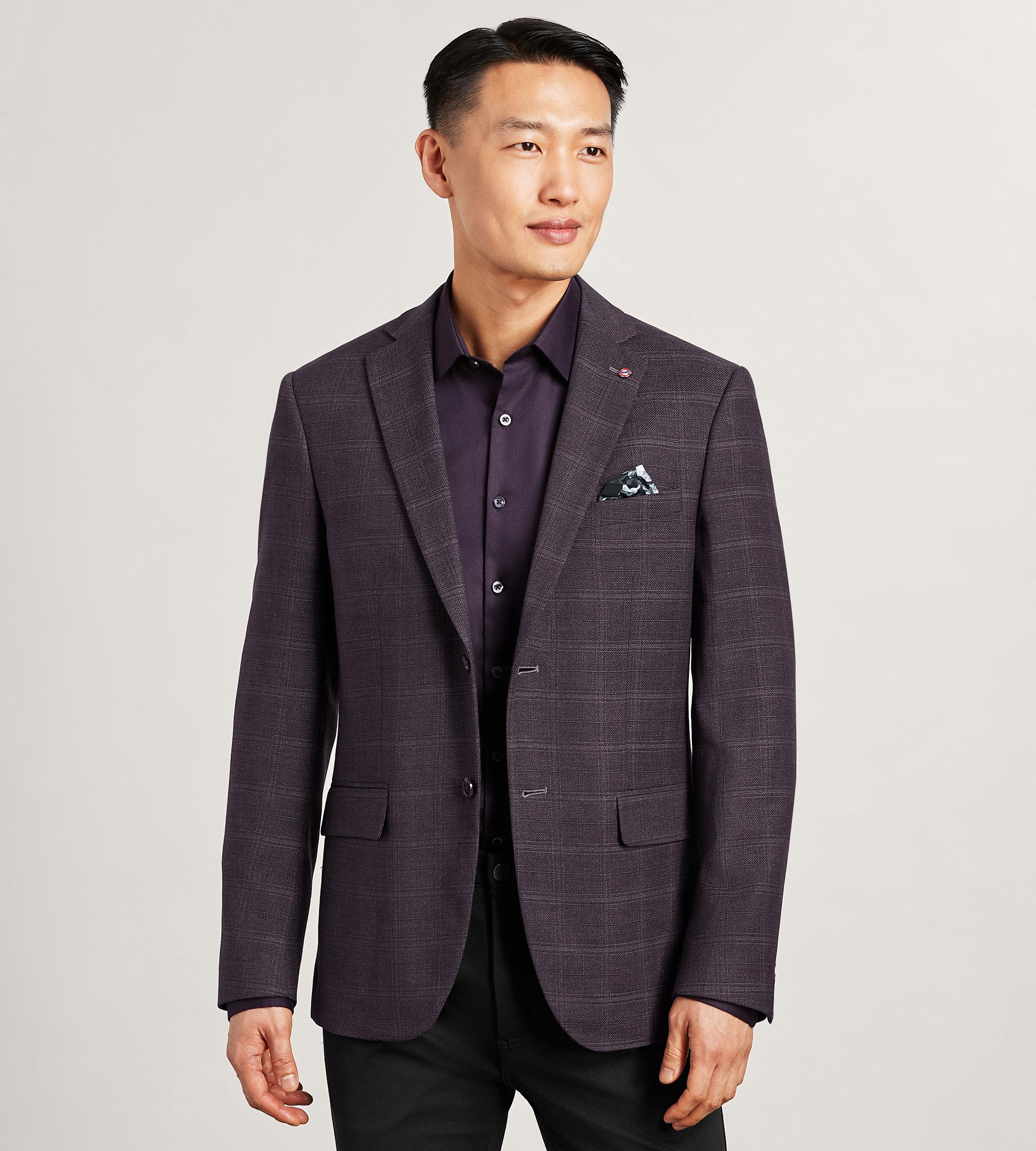 Modern Fit Woven Plaid Sport Jacket