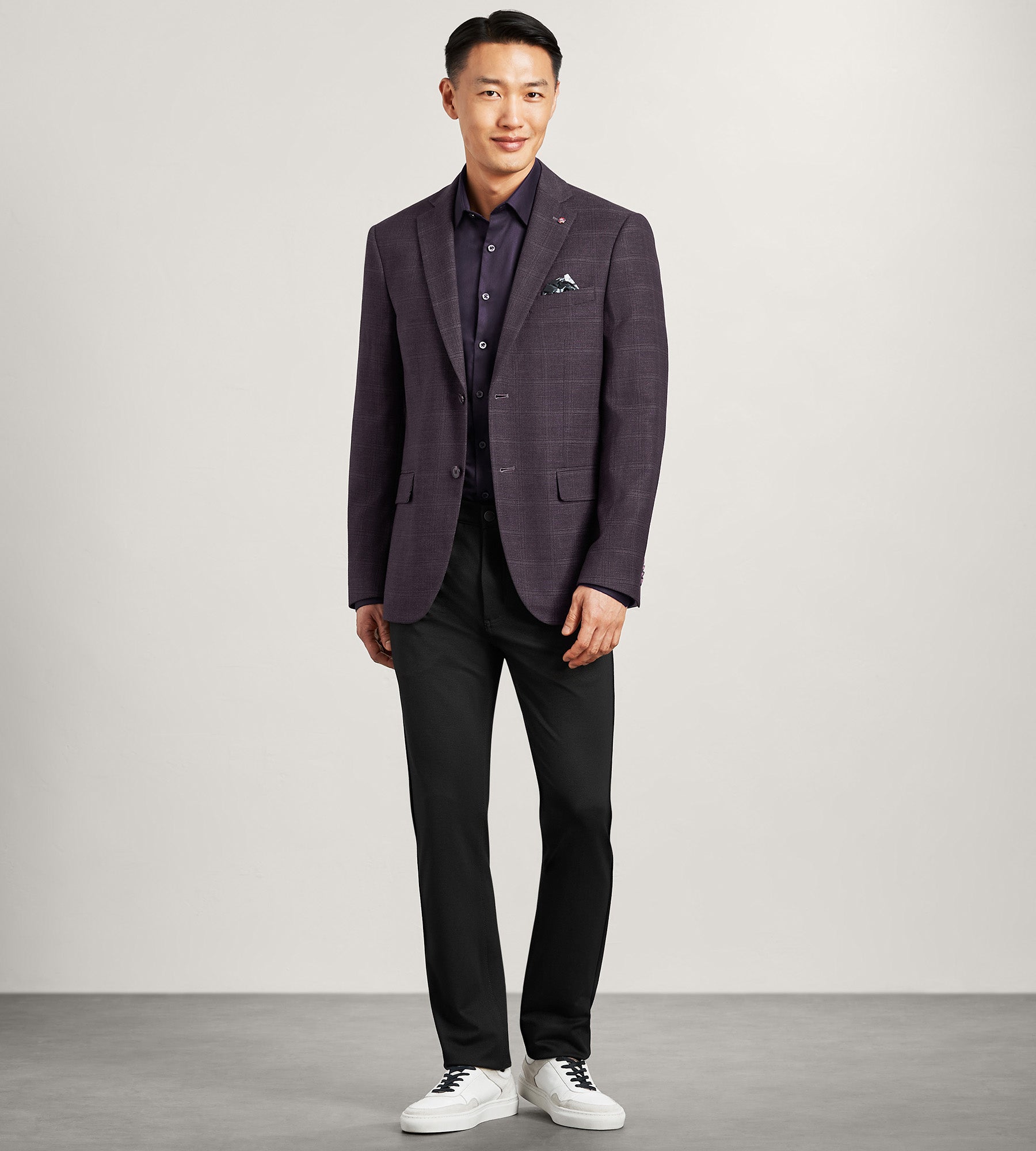 Modern Fit Woven Plaid Sport Jacket
