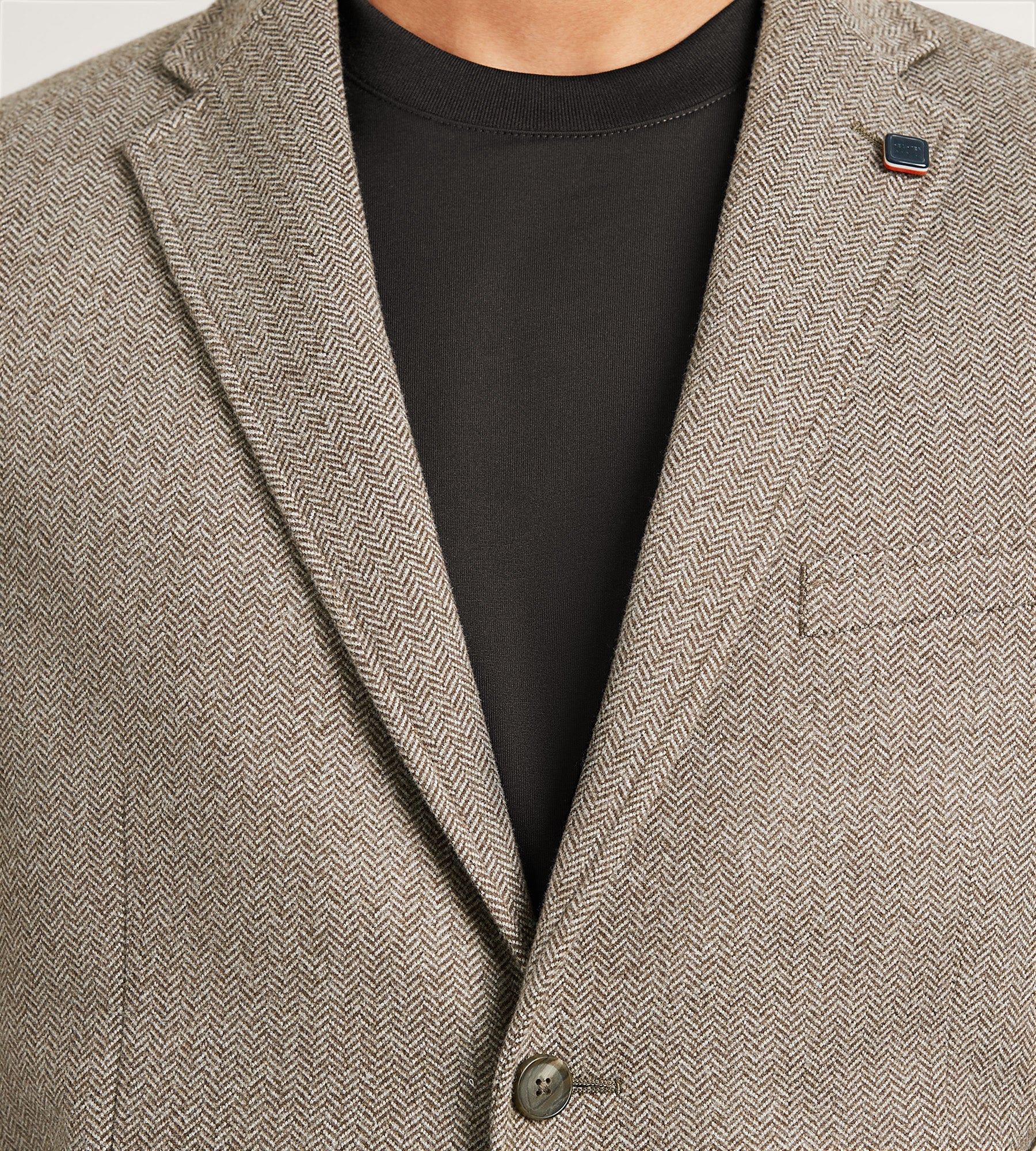 Modern Fit Knit Herringbone Sport Jacket