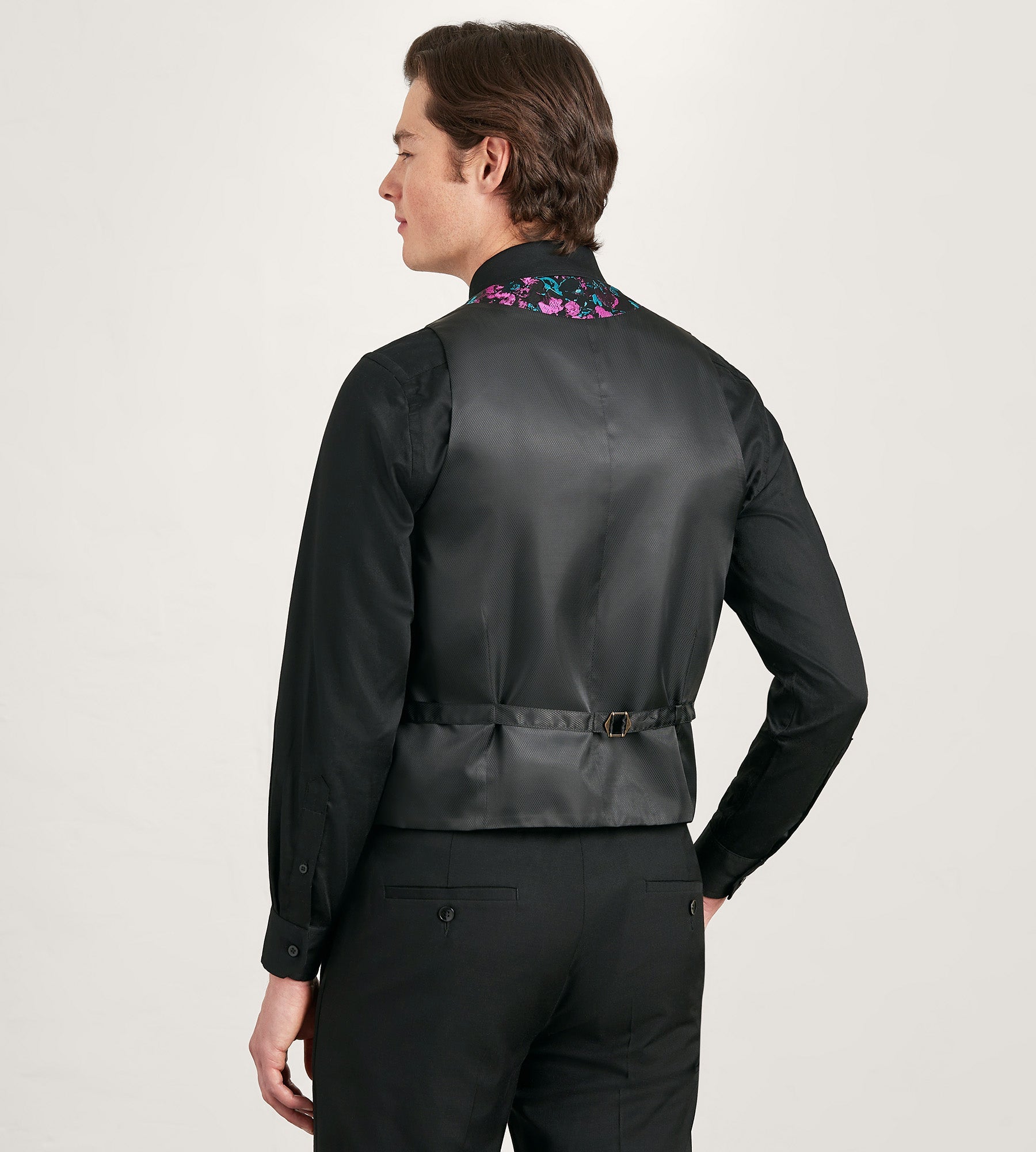 Purple Jacquard Tuxedo Vest