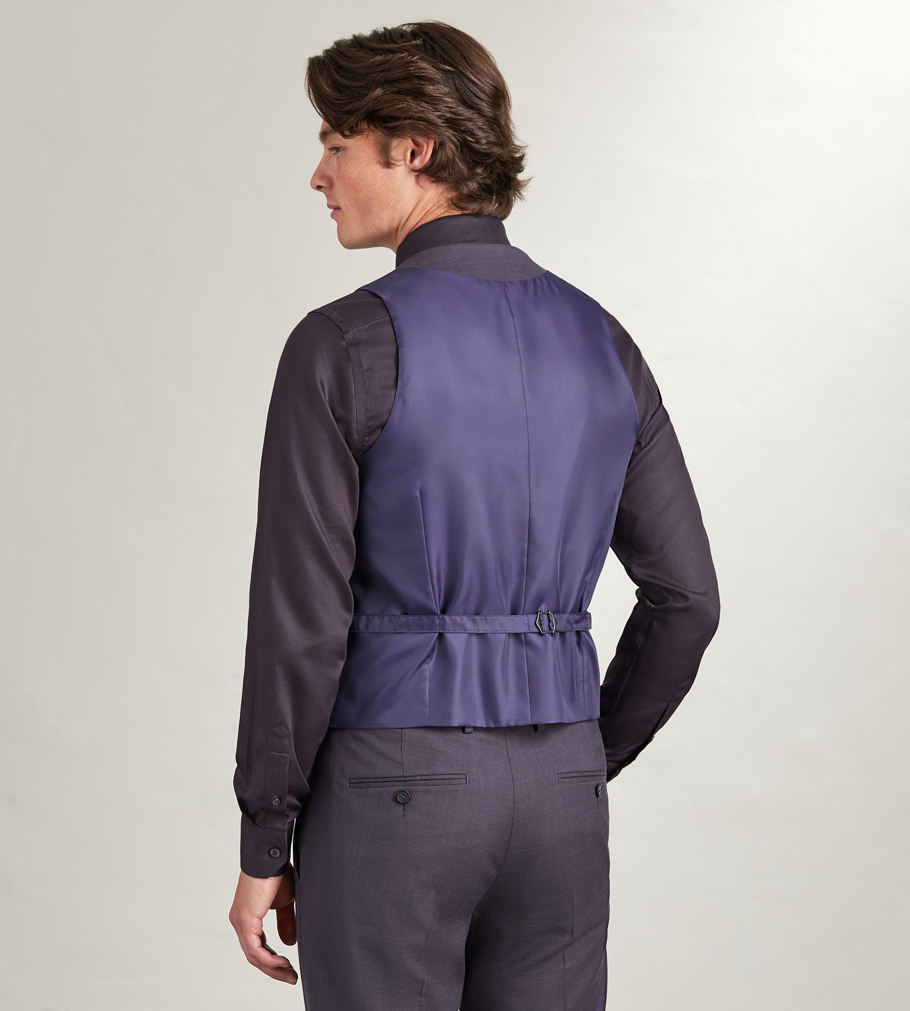 Deep Purple Solid Suit Vest
