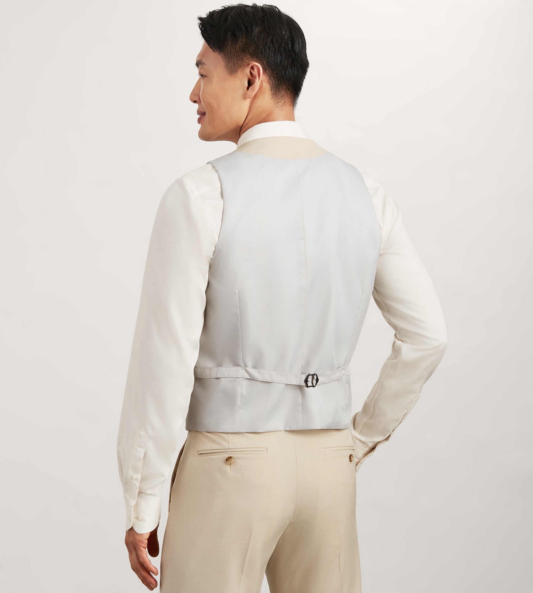 Wheat Solid Suit Vest