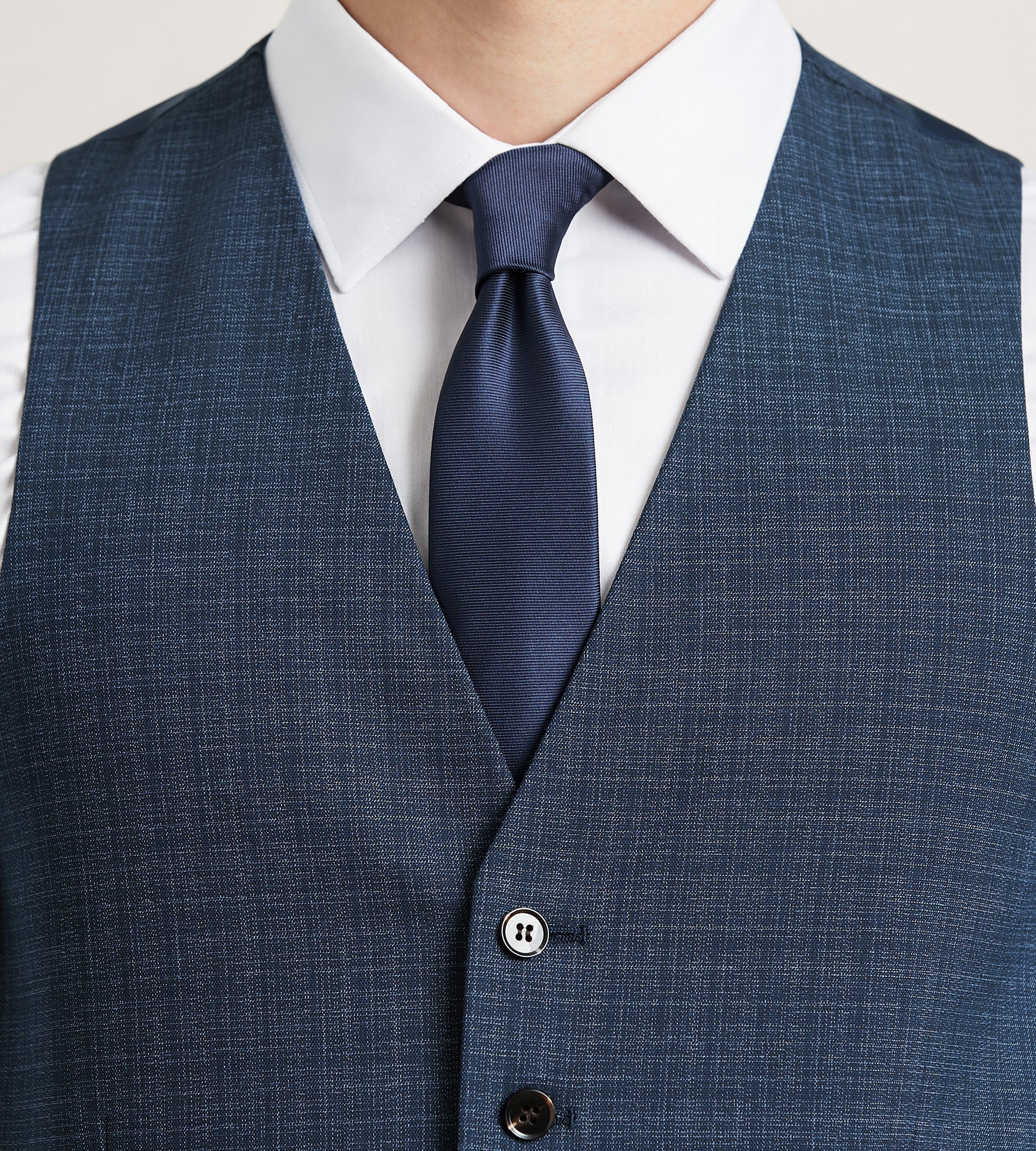Blue Check Suit Vest