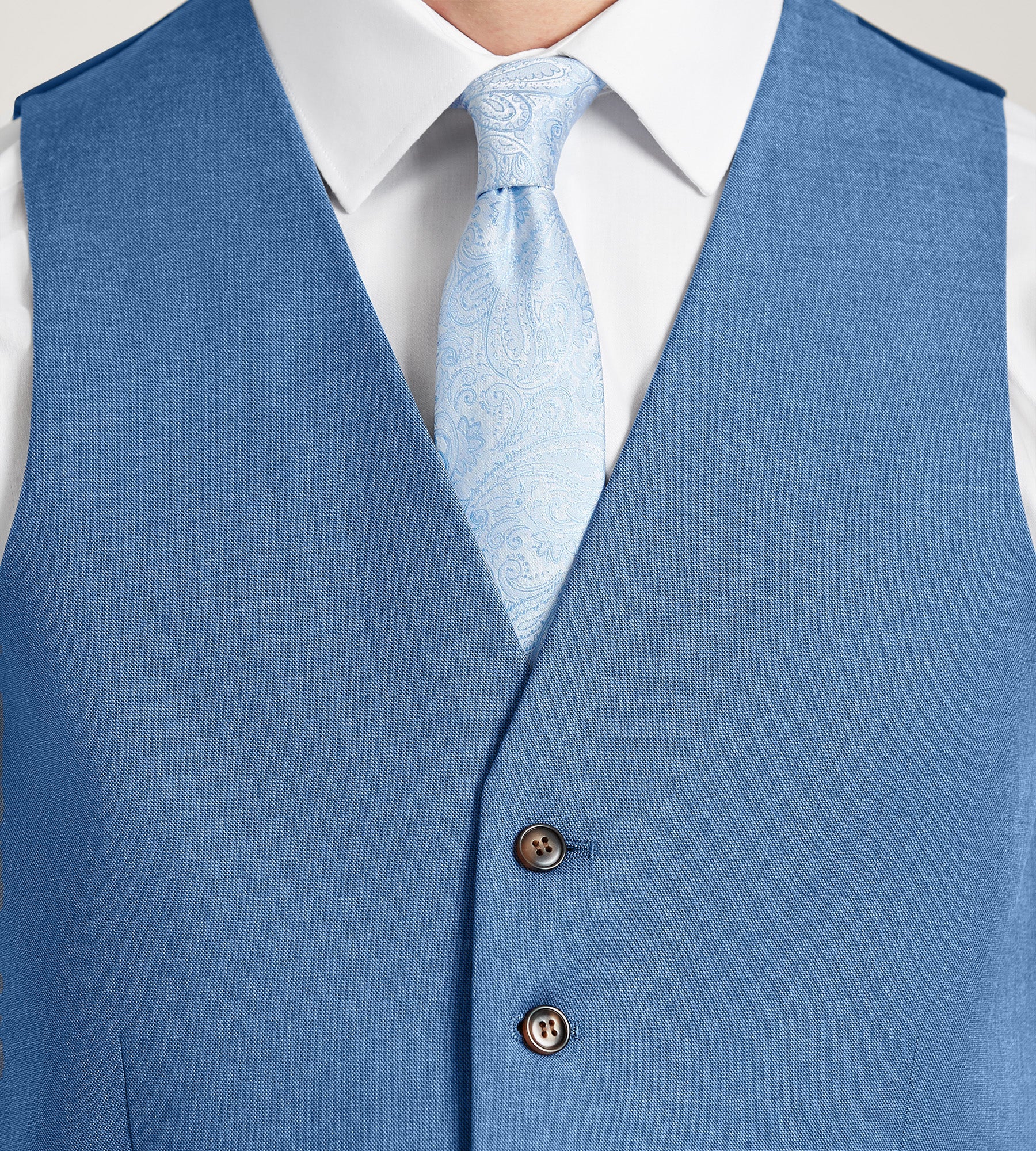 Denim Solid Suit Vest