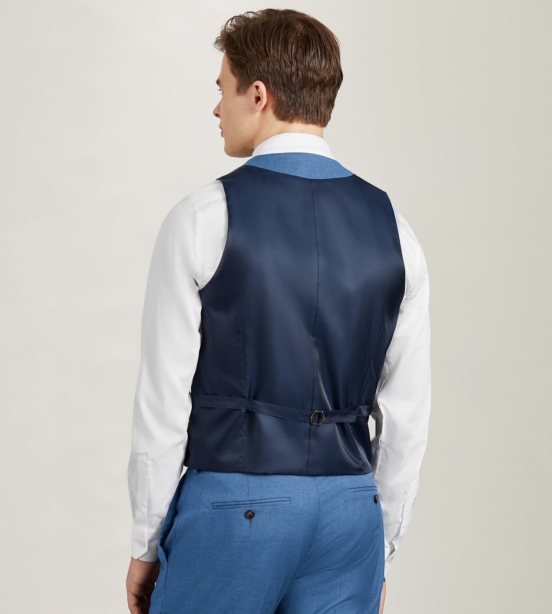 Denim Solid Suit Vest